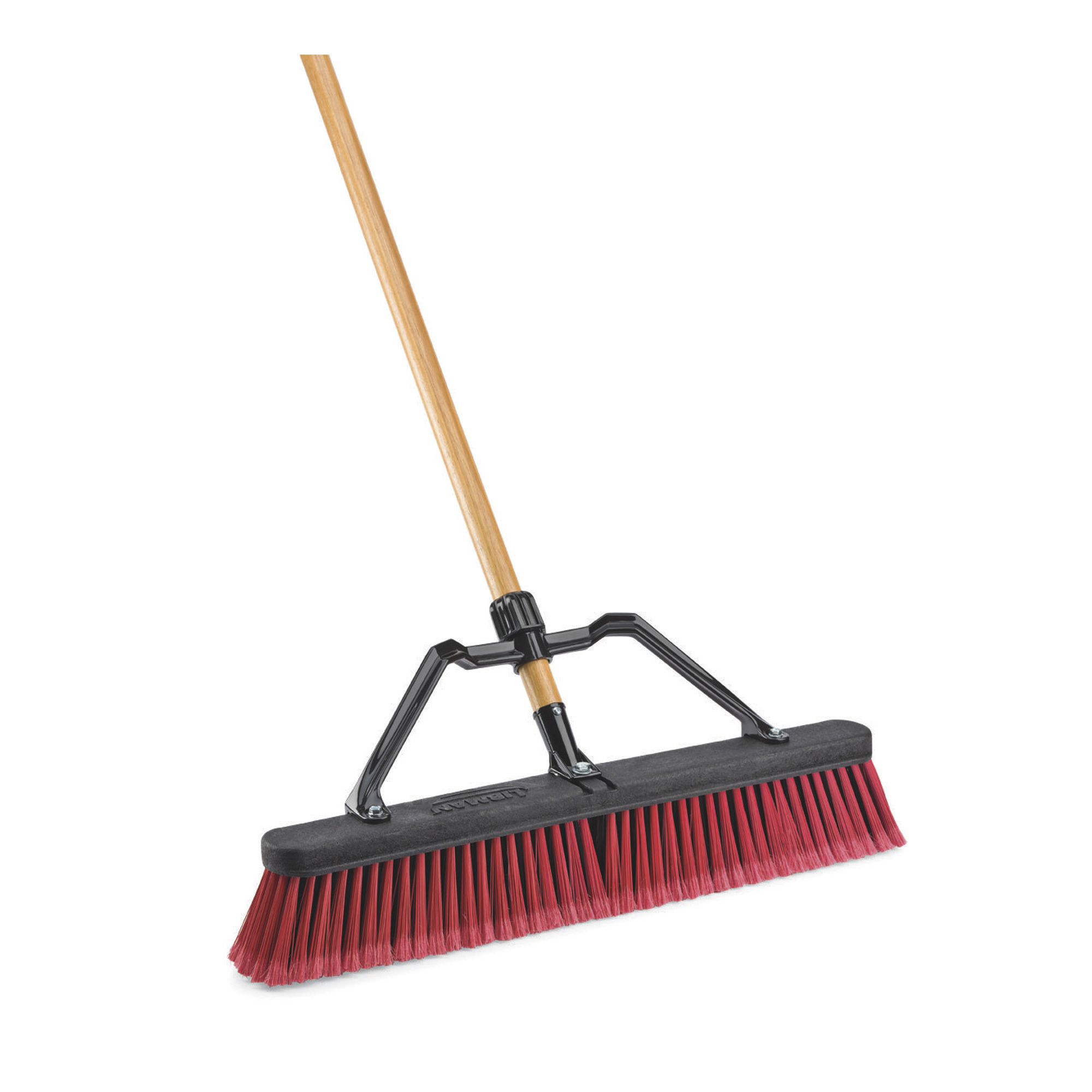 Libman 24Inch Multi-Surface Industrial Push Broom, 66Inch L Handle, Model 1292