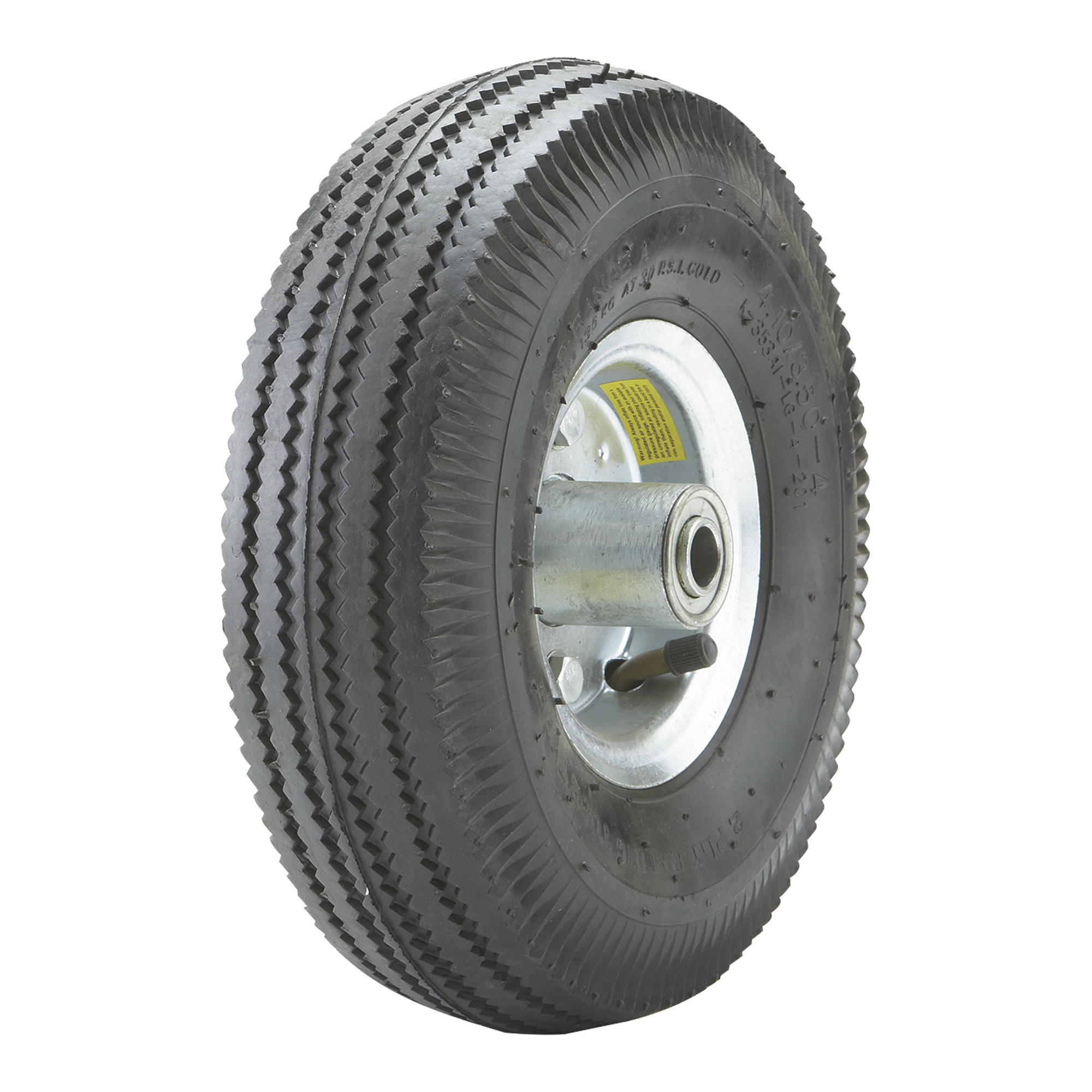 Pneumatic Tire and Wheel, 10Inch x 4.10/3.50-4