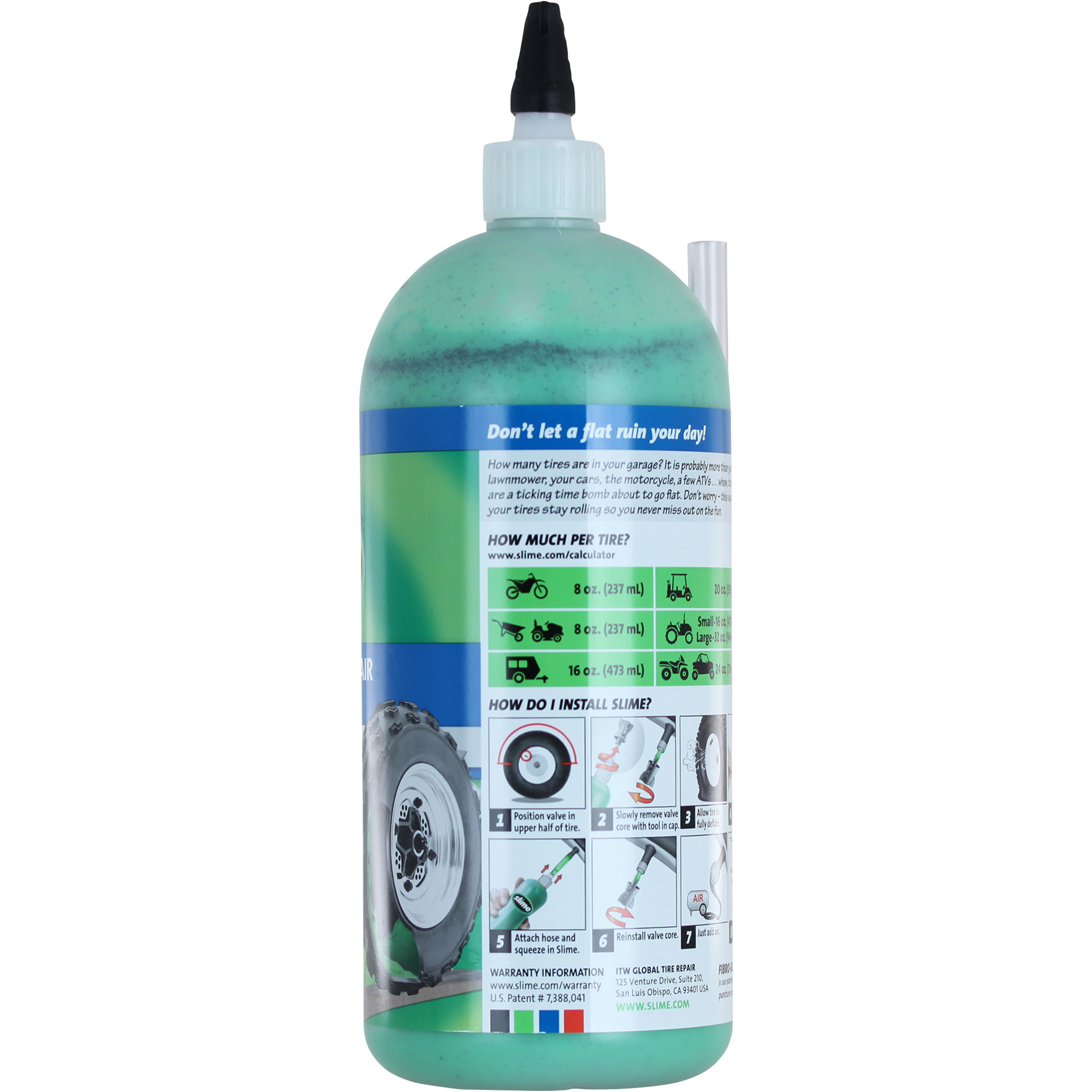 Slime Prevent and Repair Tire Sealant, 32 oz. (All Tires), Model 10009