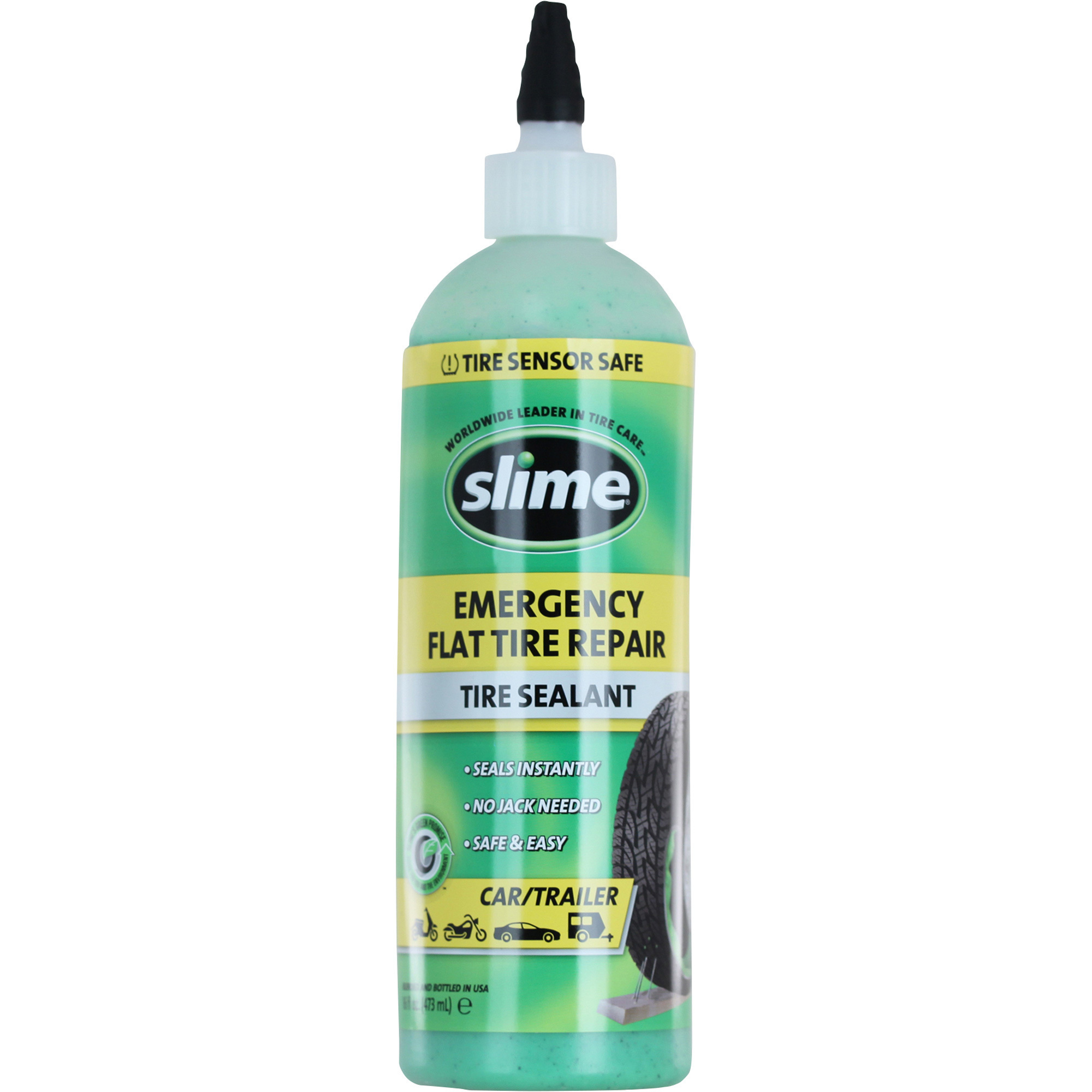 Slime Emergency Tire Sealant, 16 oz. (Car/Trailer)