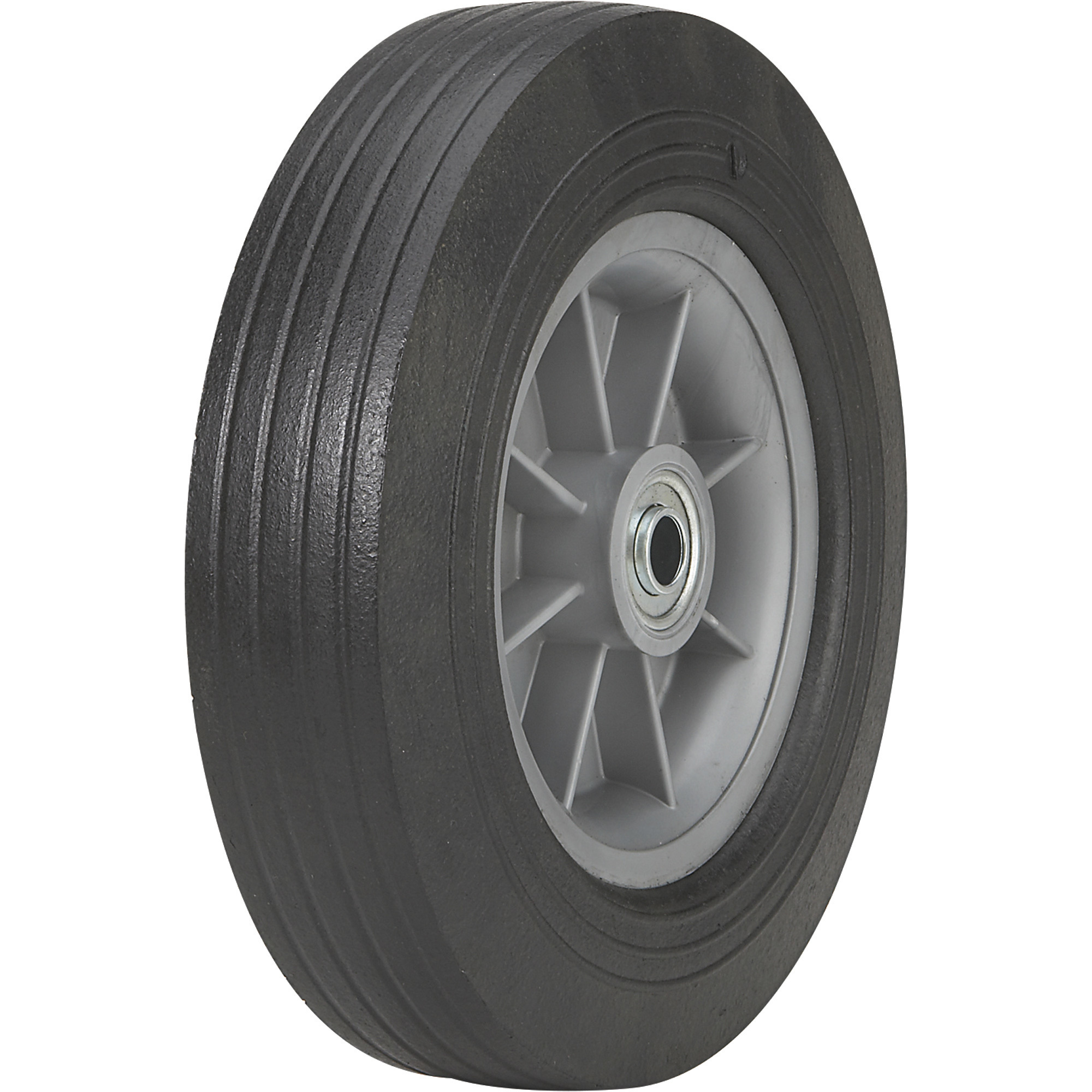 Martin Flat-Free Solid Rubber Tire and Poly Wheel â 10 x 2.75 Tire, Model ZP1102RT-2C2