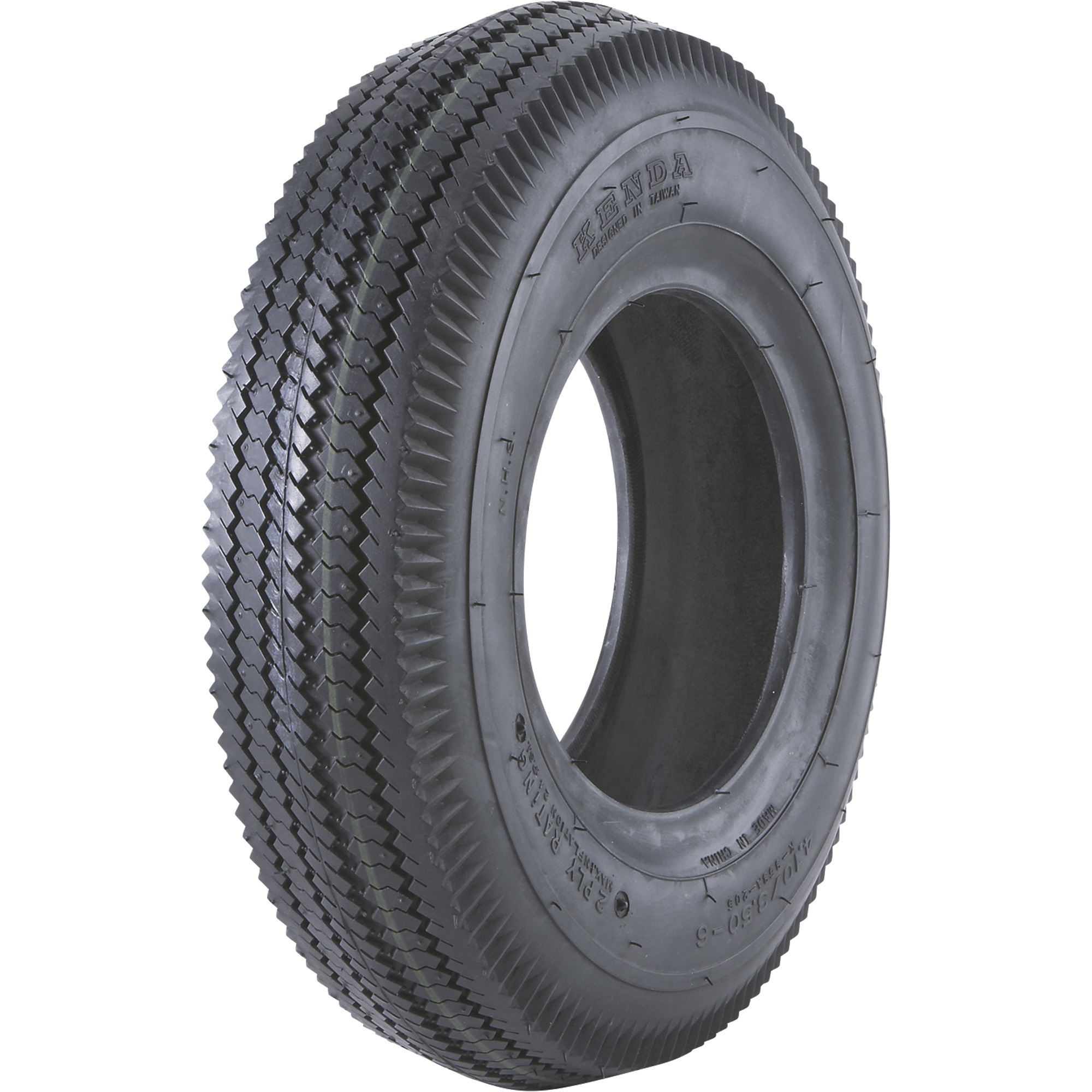 2-Ply Sawtooth Tread Replacement Tubeless Tire for Pneumatic Assemblies â 14.7Inch x 530/450 x 6
