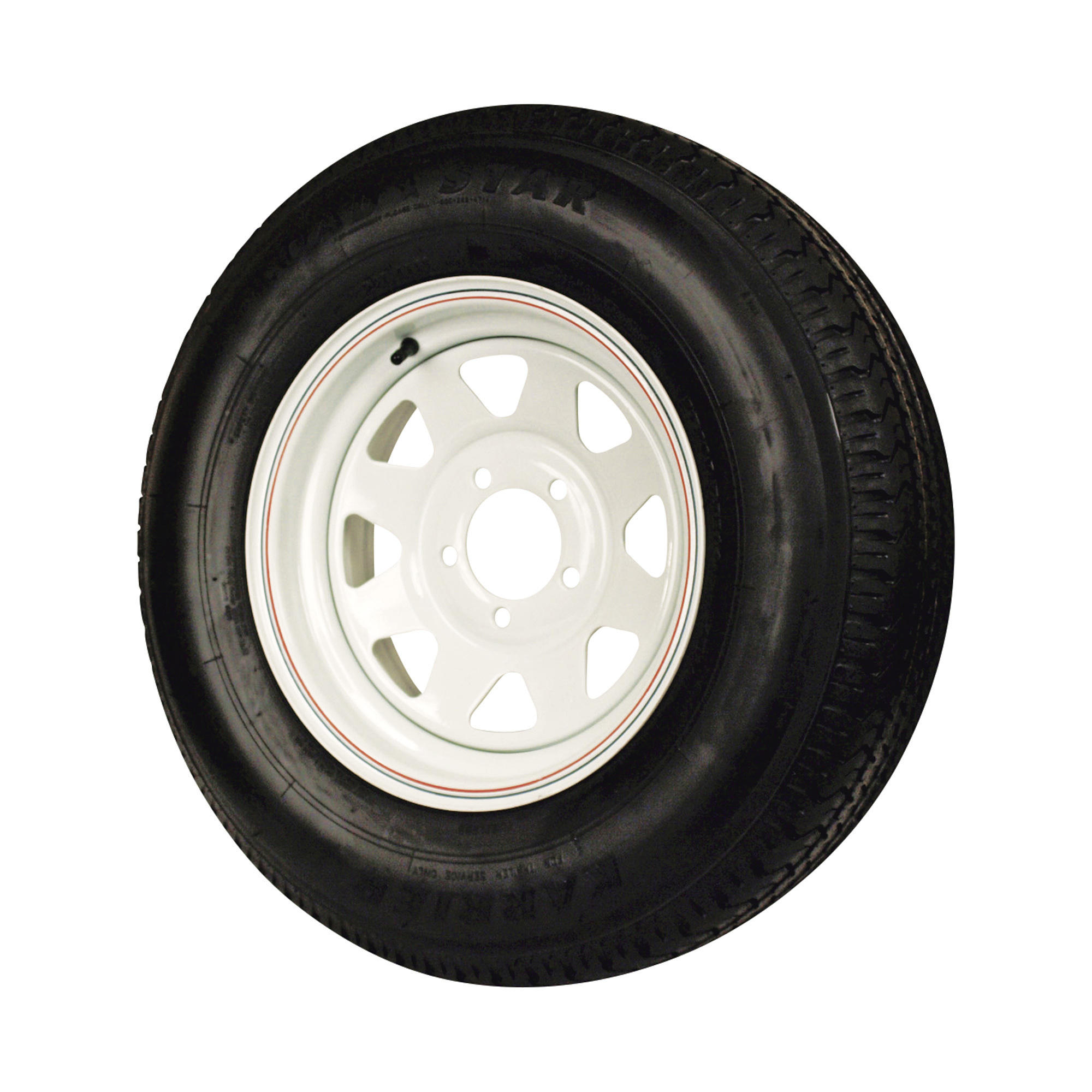 Kenda 15Inch 8-Ply Radial Trailer Tire and Wheel Assembly â ST205/75R-15, 5-Hole, Load Range D, Model DM205R5D-5CI