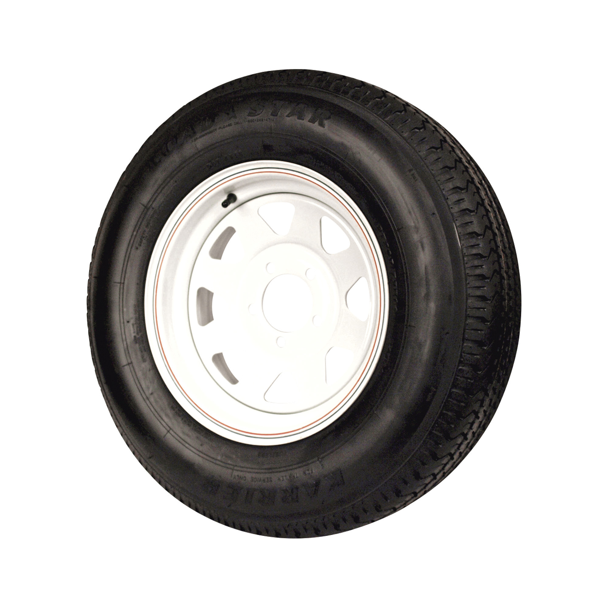 Kenda Karrier 14Inch 8-Ply Radial Trailer Tire and Wheel Assembly â ST205/75R-14, 5-Hole, Load Range D, Model DM205R4D-5CI