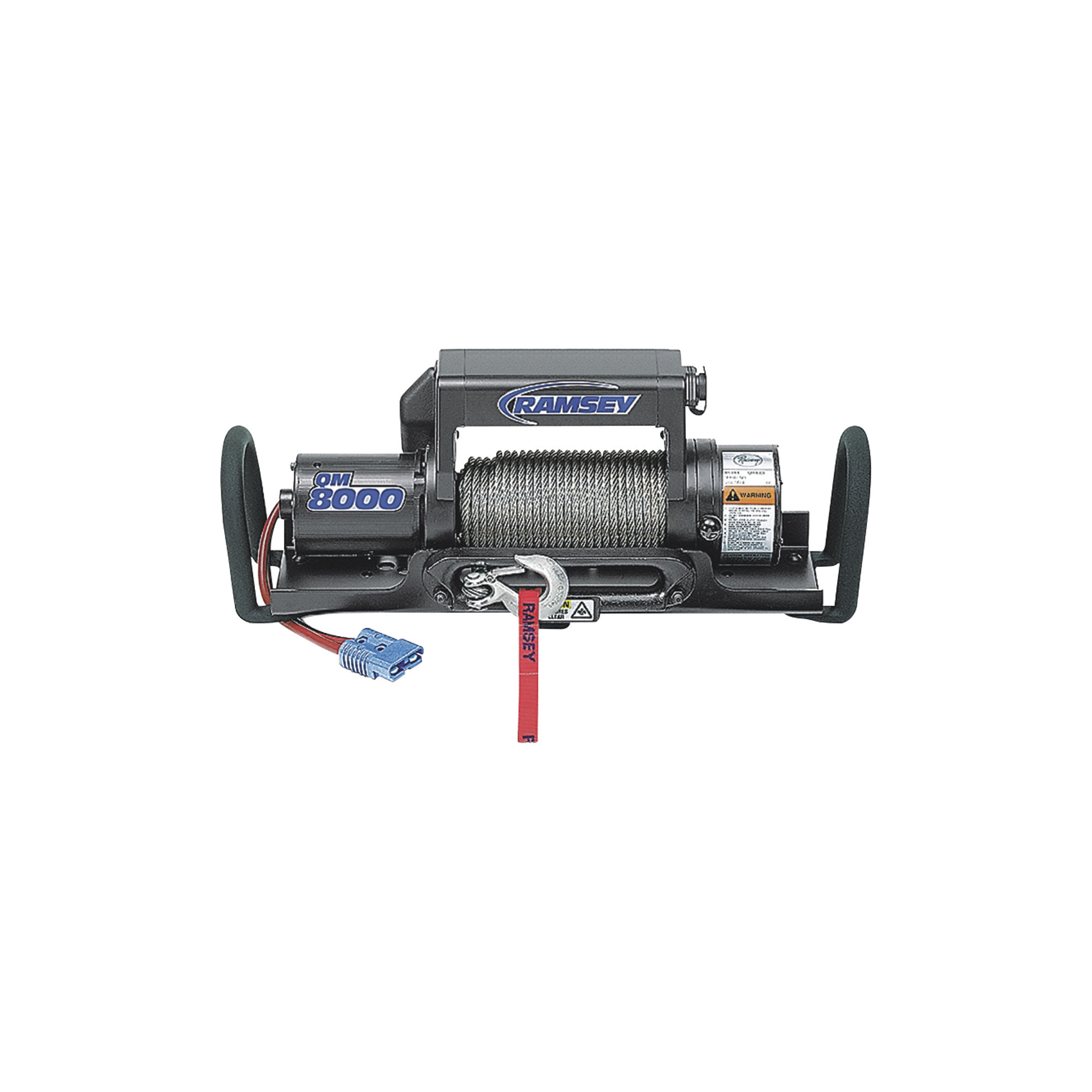 Ramsey Quick Mount 12 Volt DC Powered Electric Truck Winch, 8,000-Lb. Capacity, Galvanized Aircraft Cable, Model# QM8000 -  Ramsey Winch, 111039