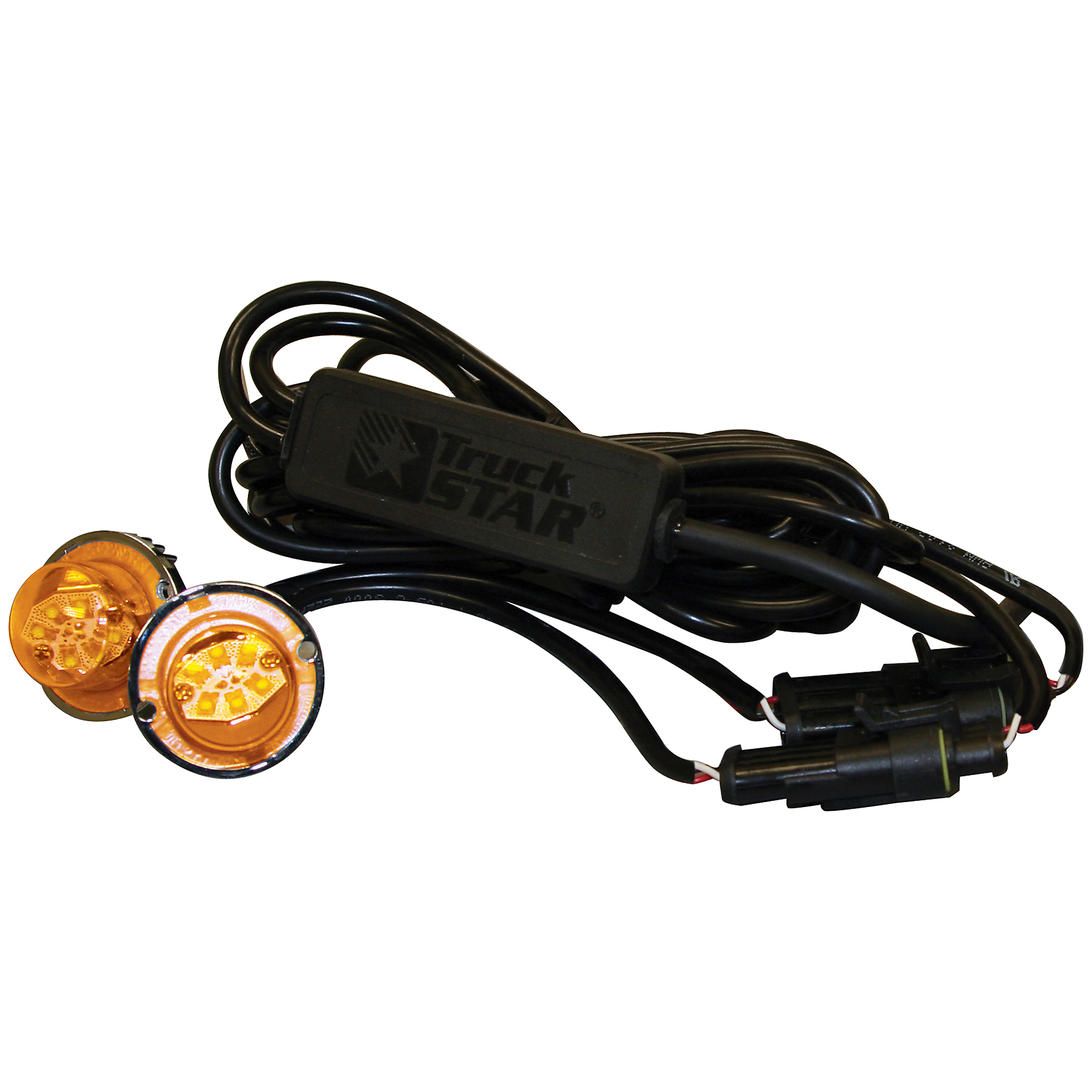 Buyers Products Hidden LED Strobe Light, 2-Piece Set, Amber Light with 15ft. Cord, Model 8891216