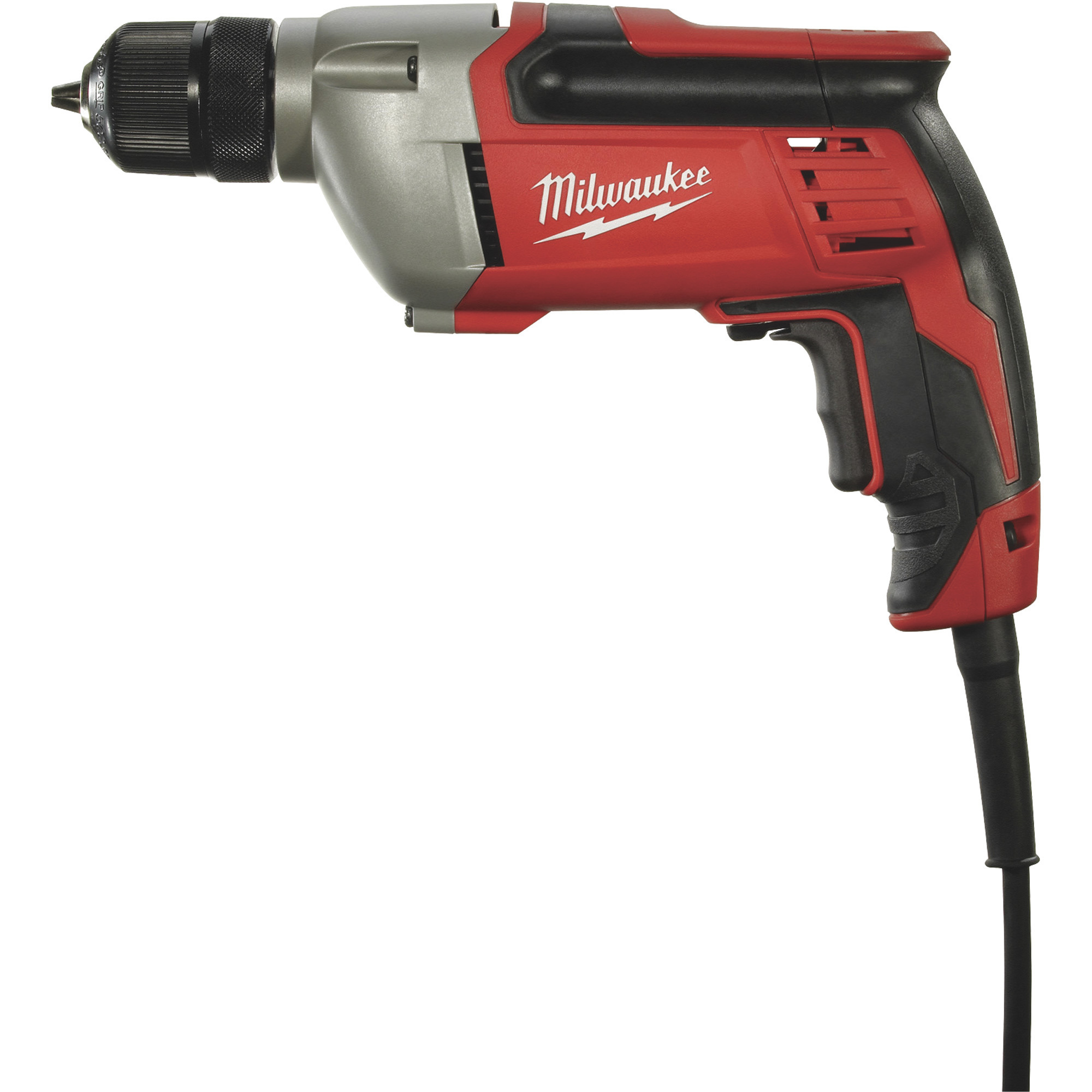 Milwaukee Corded Electric Drill, 3/8Inch Keyless Chuck, 8.0 Amp, 2800 RPM, Model 0240-20