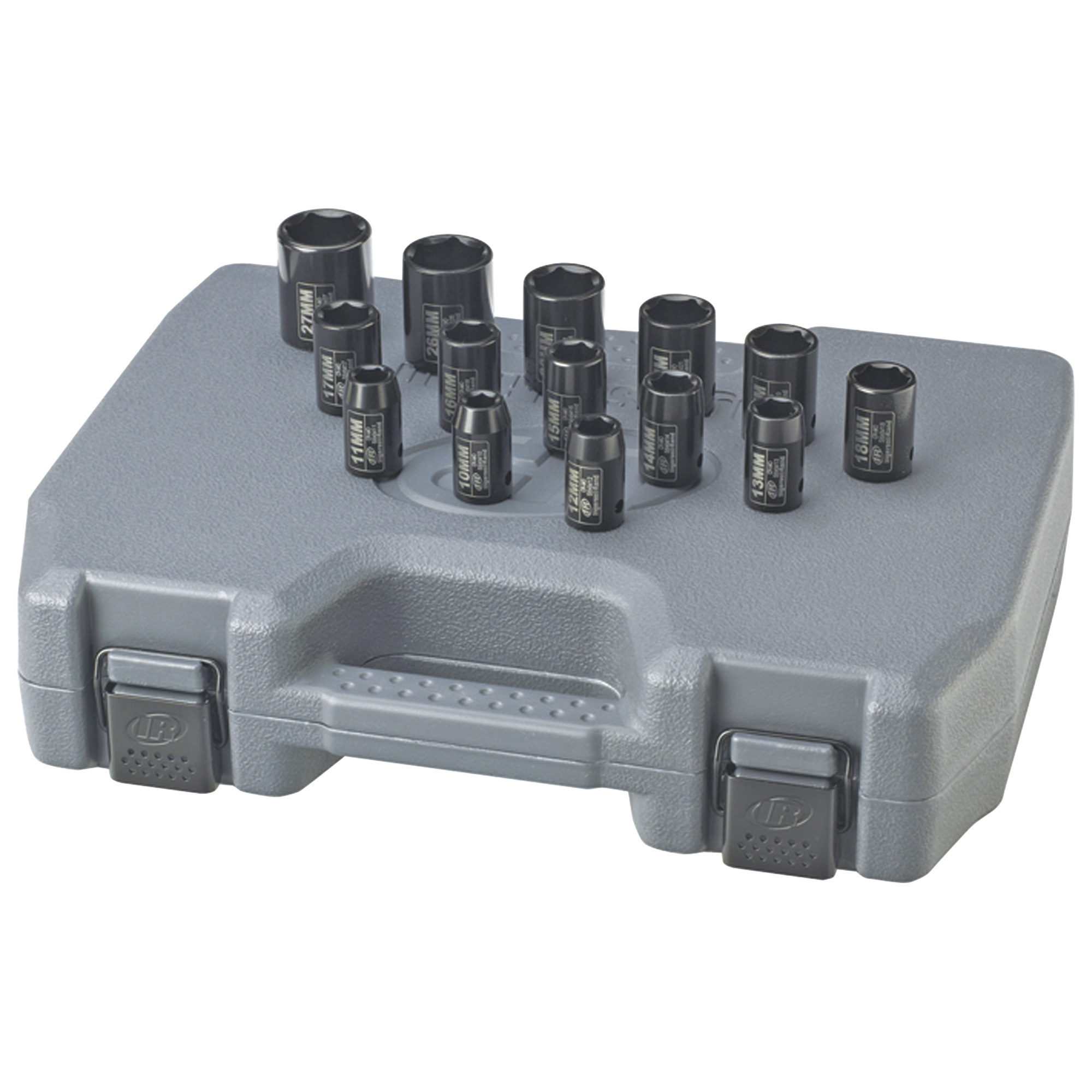 Ingersoll Rand Impact Sockets, 14-Piece Set, 1/2Inch-Drive, Metric, Model SK4M14