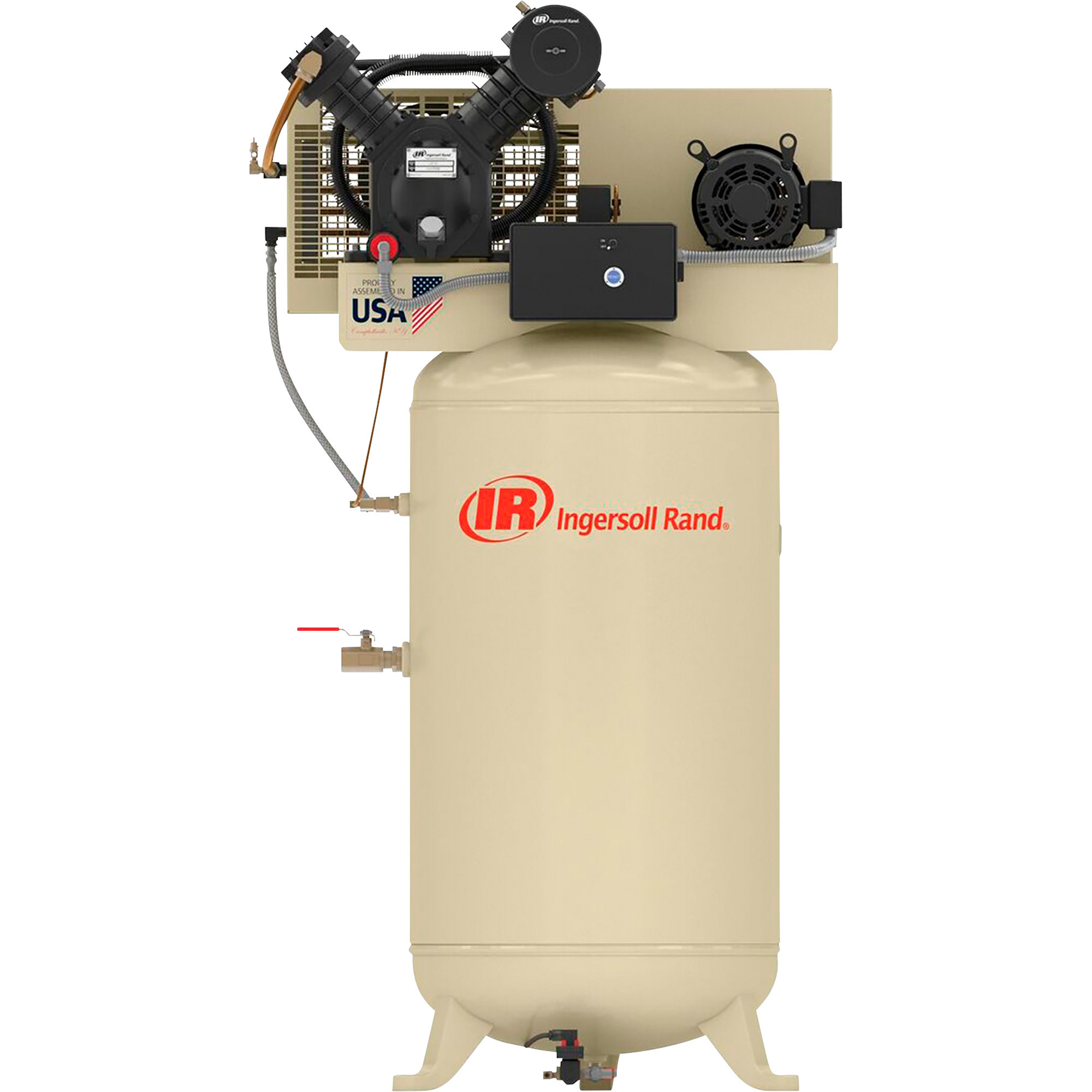 Ingersoll Rand Type-30 Reciprocating Air Compressor (Premium Package) — 5 HP, 460 Volt, 3 Phase, 80 Gallon, Model 2475N5FP -  45465267