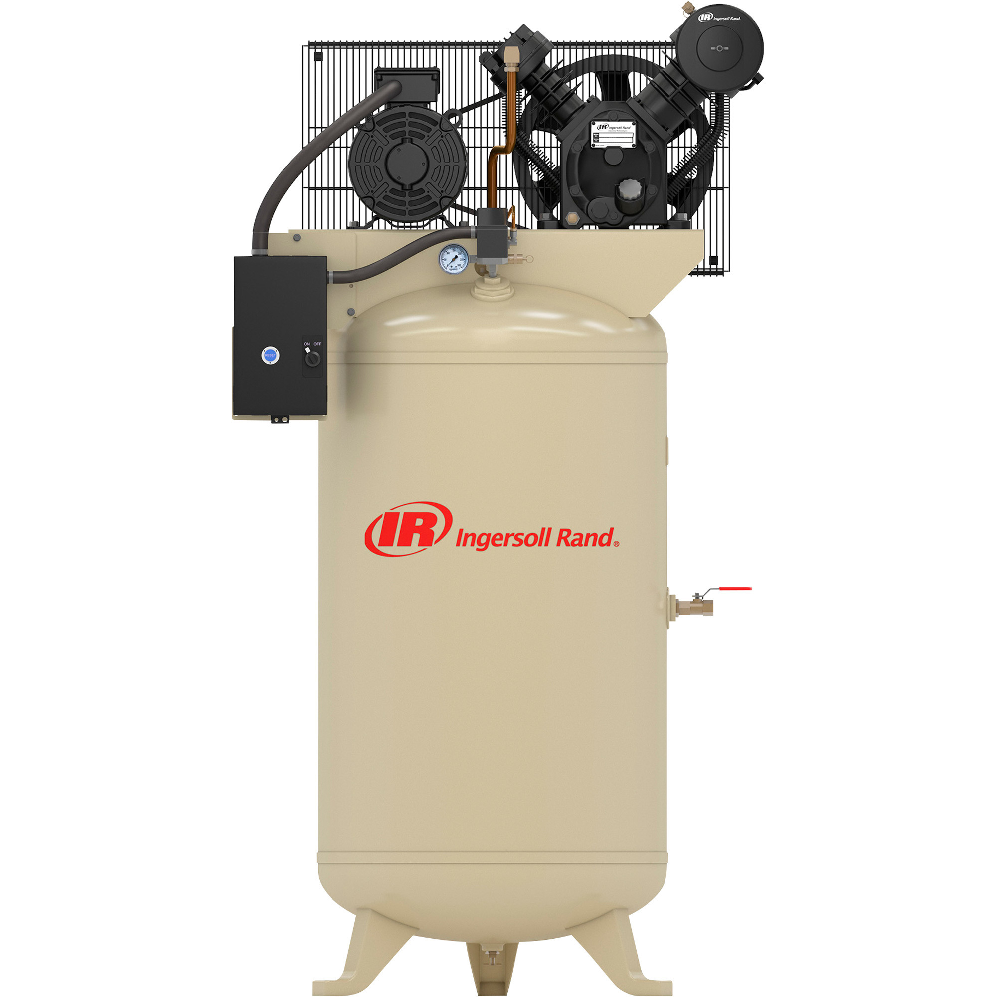 Ingersoll Rand Type-30 Reciprocating Air Compressor, 5 HP, 200 Volt, 3 Phase, 80 Gallon, Model 2340N5-V