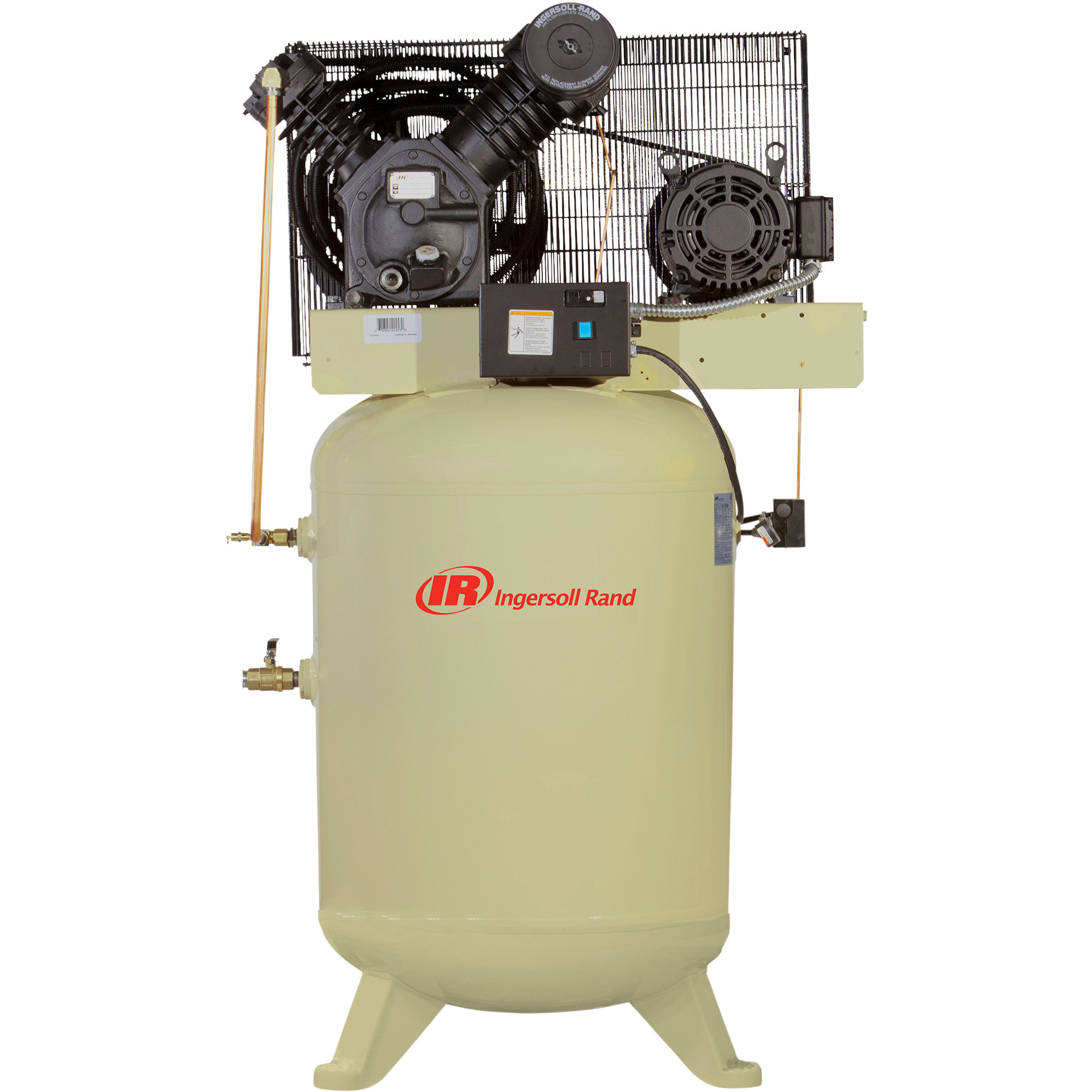 Ingersoll Rand Type-30 Reciprocating Air Compressor, 10 HP, 230 Volt, 3 Phase, 120 Gallon Vertical, Model 2545K10-V