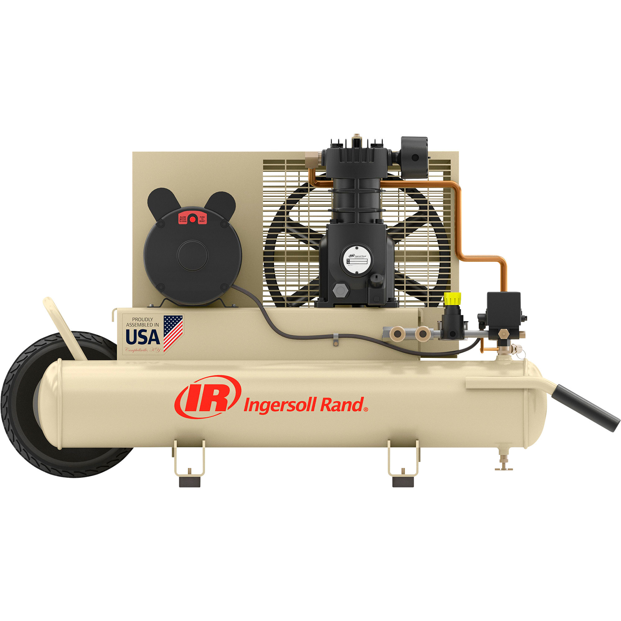 Ingersoll Rand Portable Electric Air Compressor, 3 HP, 230 Volt, 8 Gallon, Model SS3J3-WB
