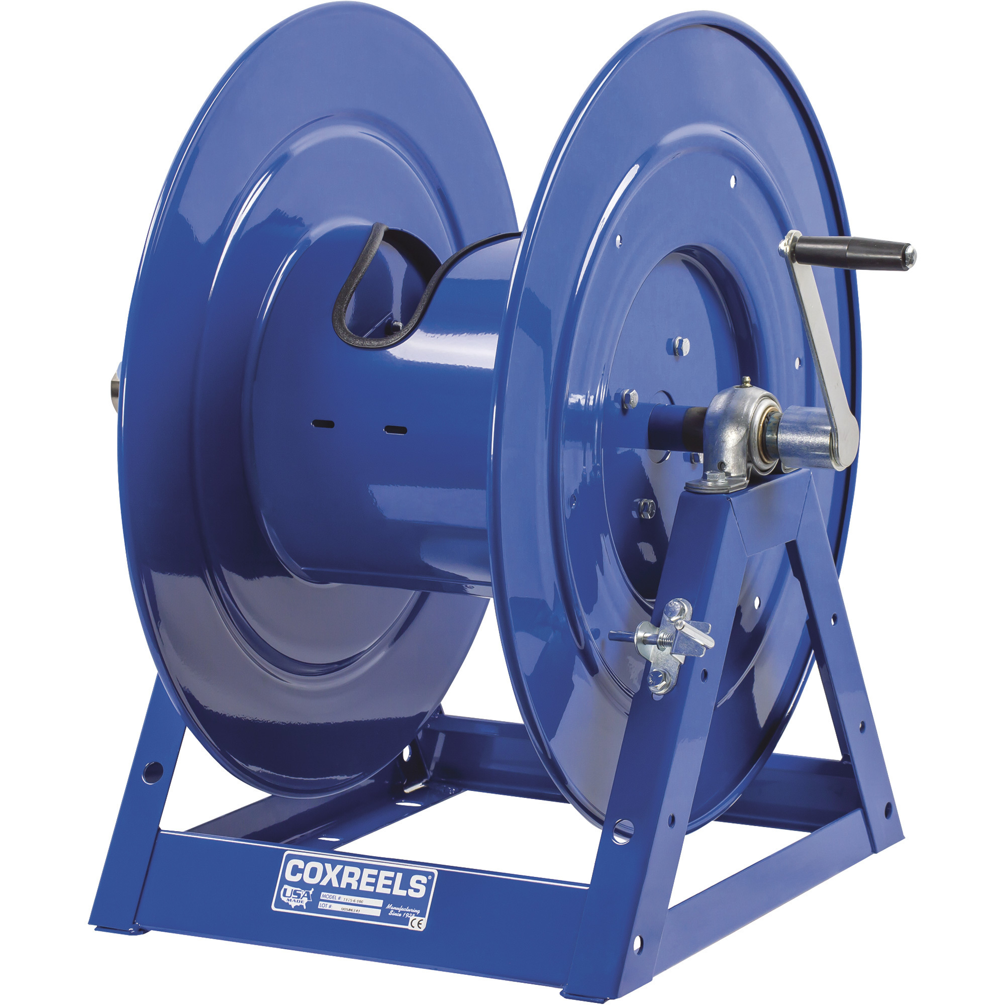 Coxreels 1175 Series Hand-Crank Hose Reel, Holds 1Inch x 200ft. Hose, Max. 3000 PSI, Model 1175-6-200
