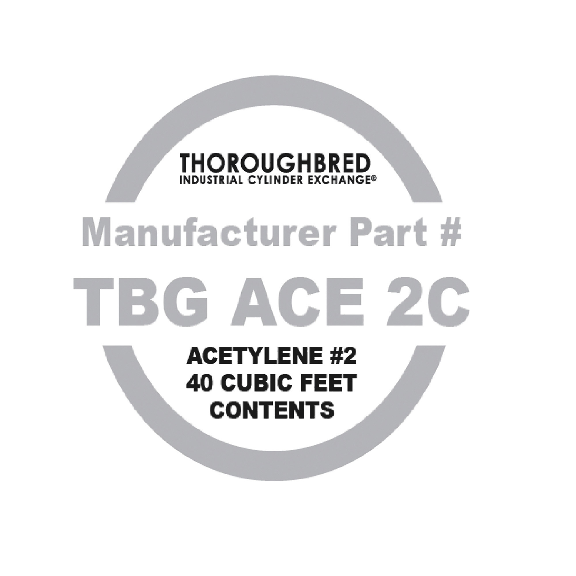 Thoroughbred Acetylene Gas Cylinder Fill or Exchange â 40CF