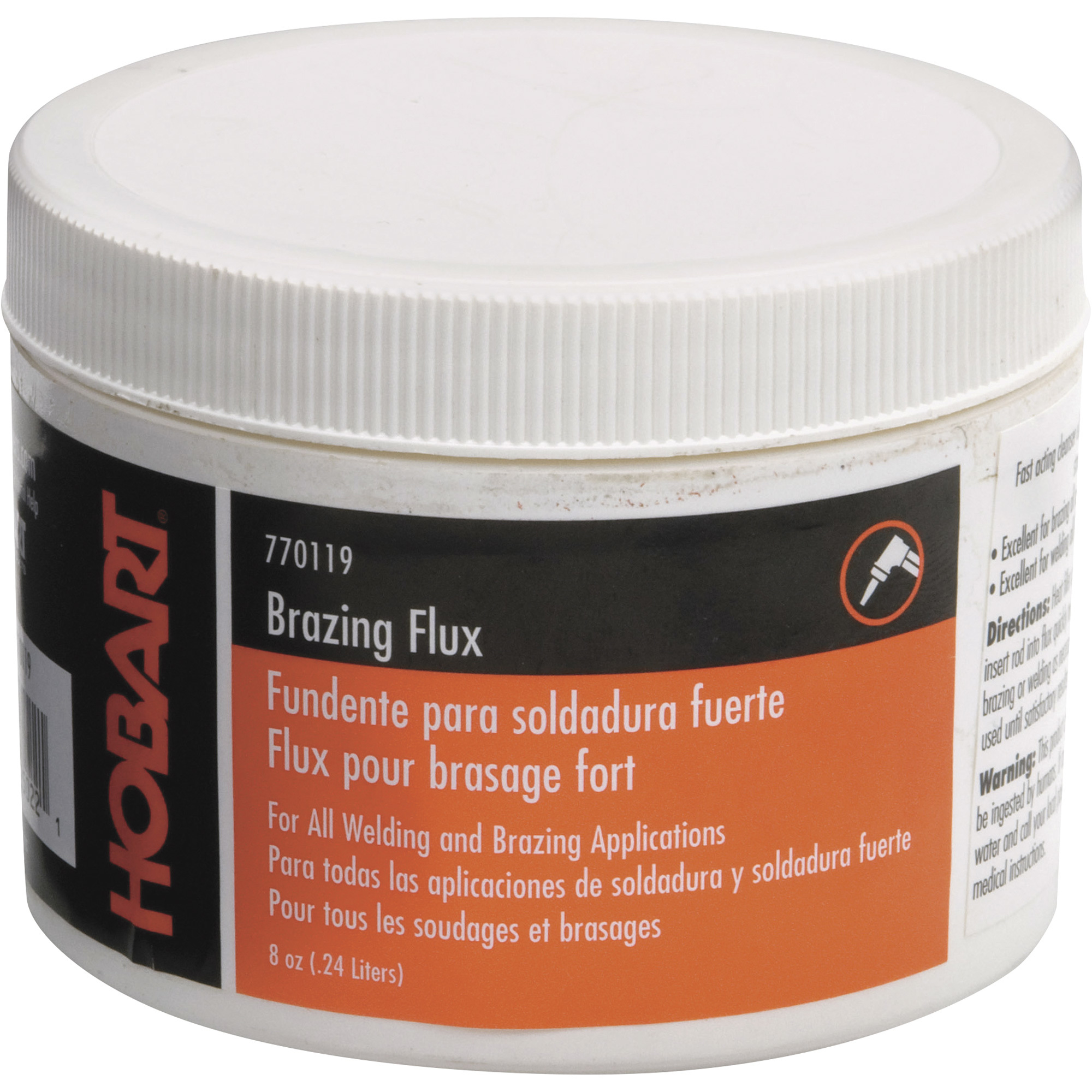 Hobart Brazing Flux â For Use with Bare Bronze, 1/2-Lb. Canister, Model 770119