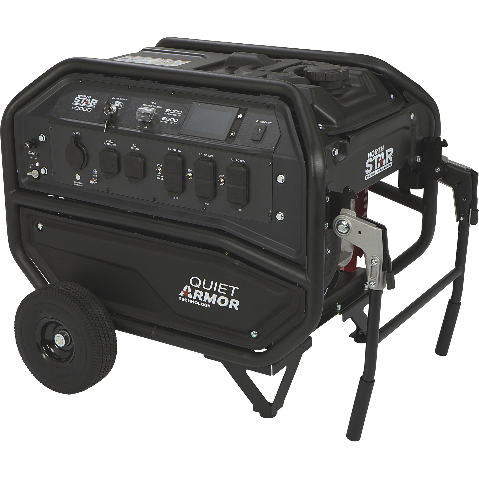 NorthStar c8000s Commercial-Grade Portable Generator with Electric Start, 8000 Surge Watts, 6600 Rated Watts, Model 1654403