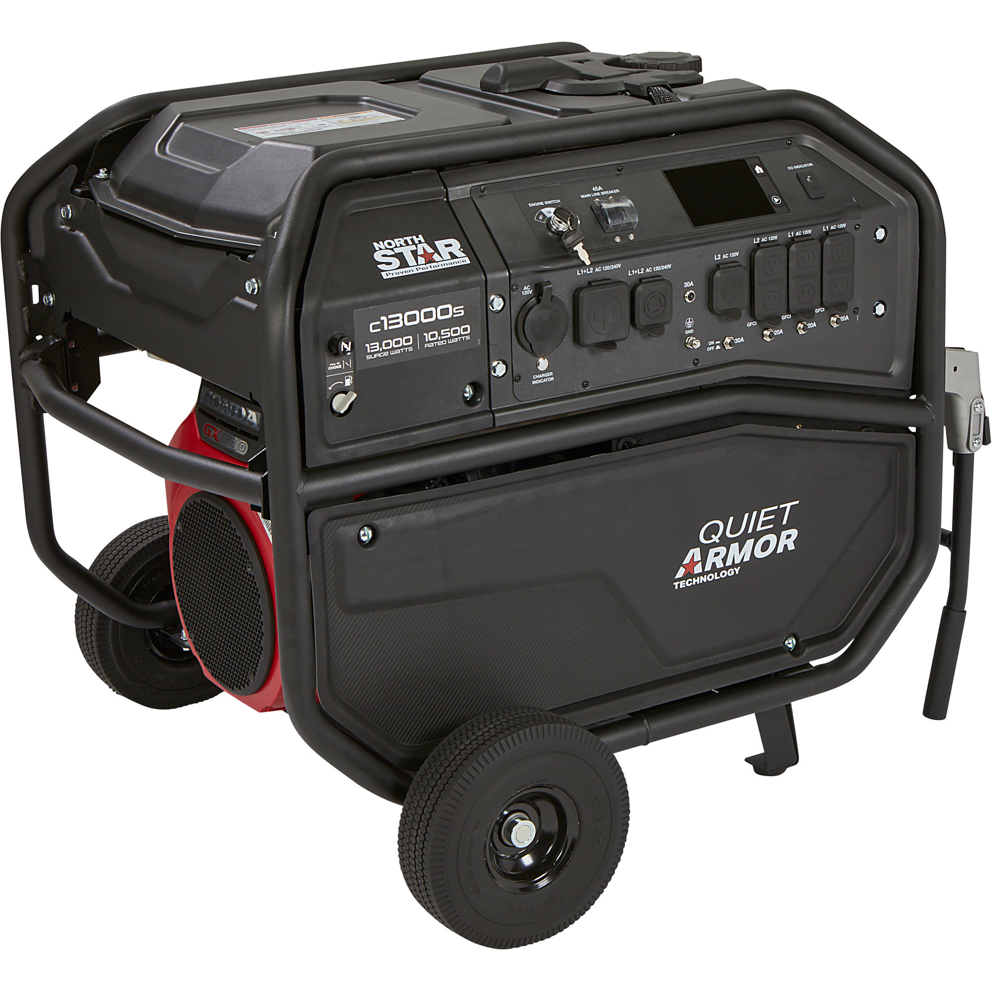 NorthStar c13000s Commercial-Grade Portable Generator with Electric Start, 13,000 Surge Watts, 10,500 Rated Watts, Model 1654404