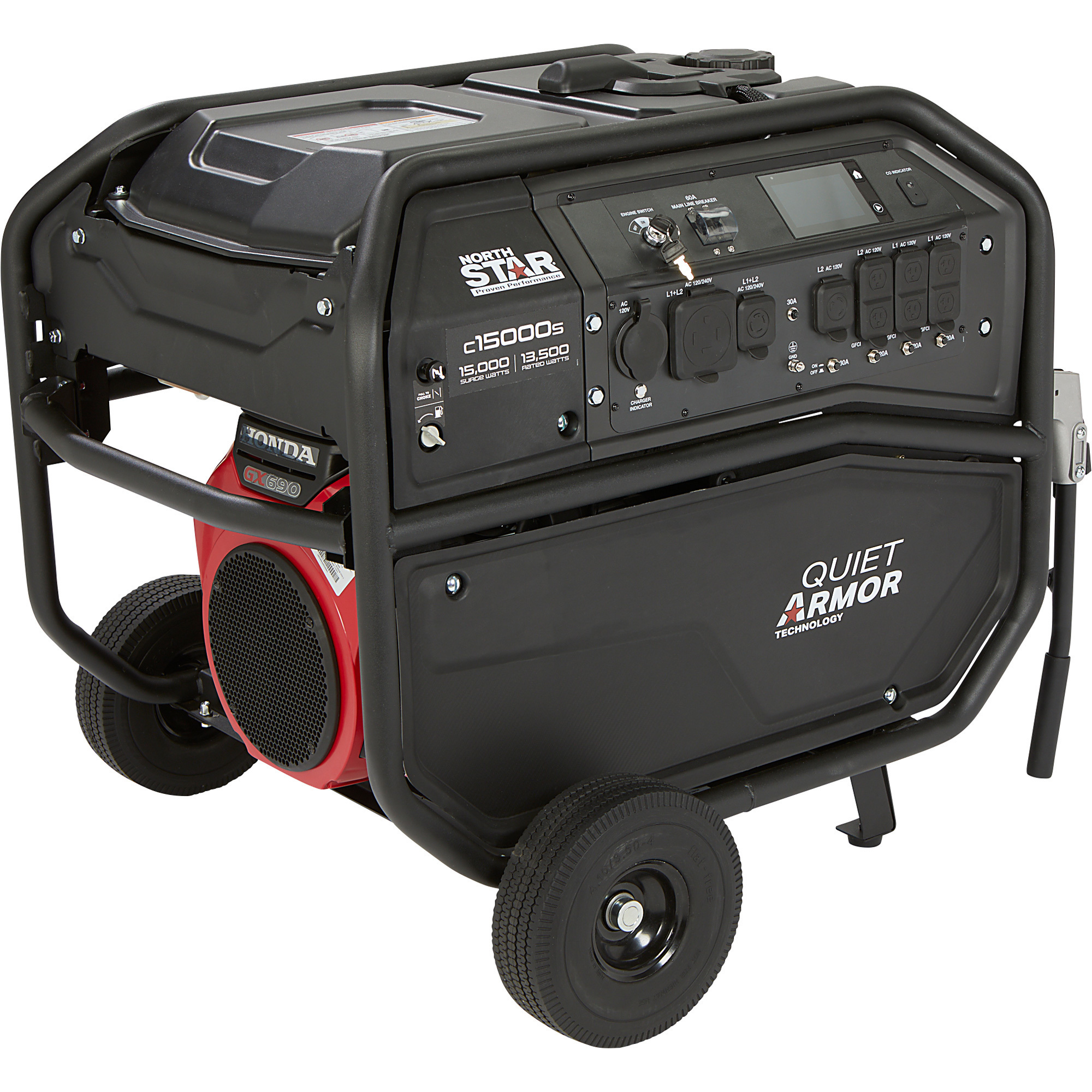 NorthStar c15000s Commercial-Grade Portable Generator with Electric Start, 15,000 Surge Watts, 13,500 Rated Watts, Model 1654406