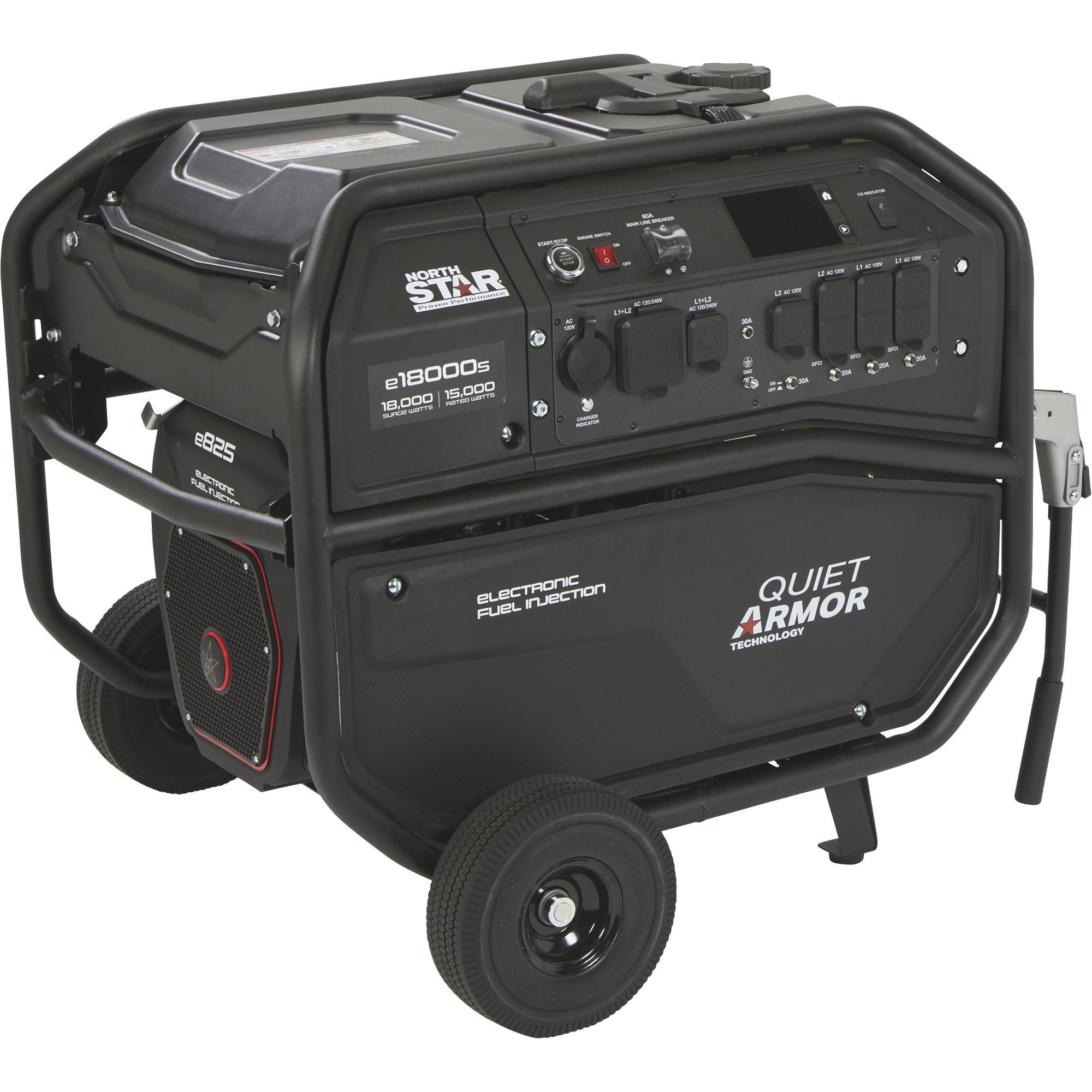 NorthStar e18000s Commercial-Grade EFI Portable Generator with Electric Start, 18,000 Surge Watts, 15,000 Rated Watts, Model 1654407