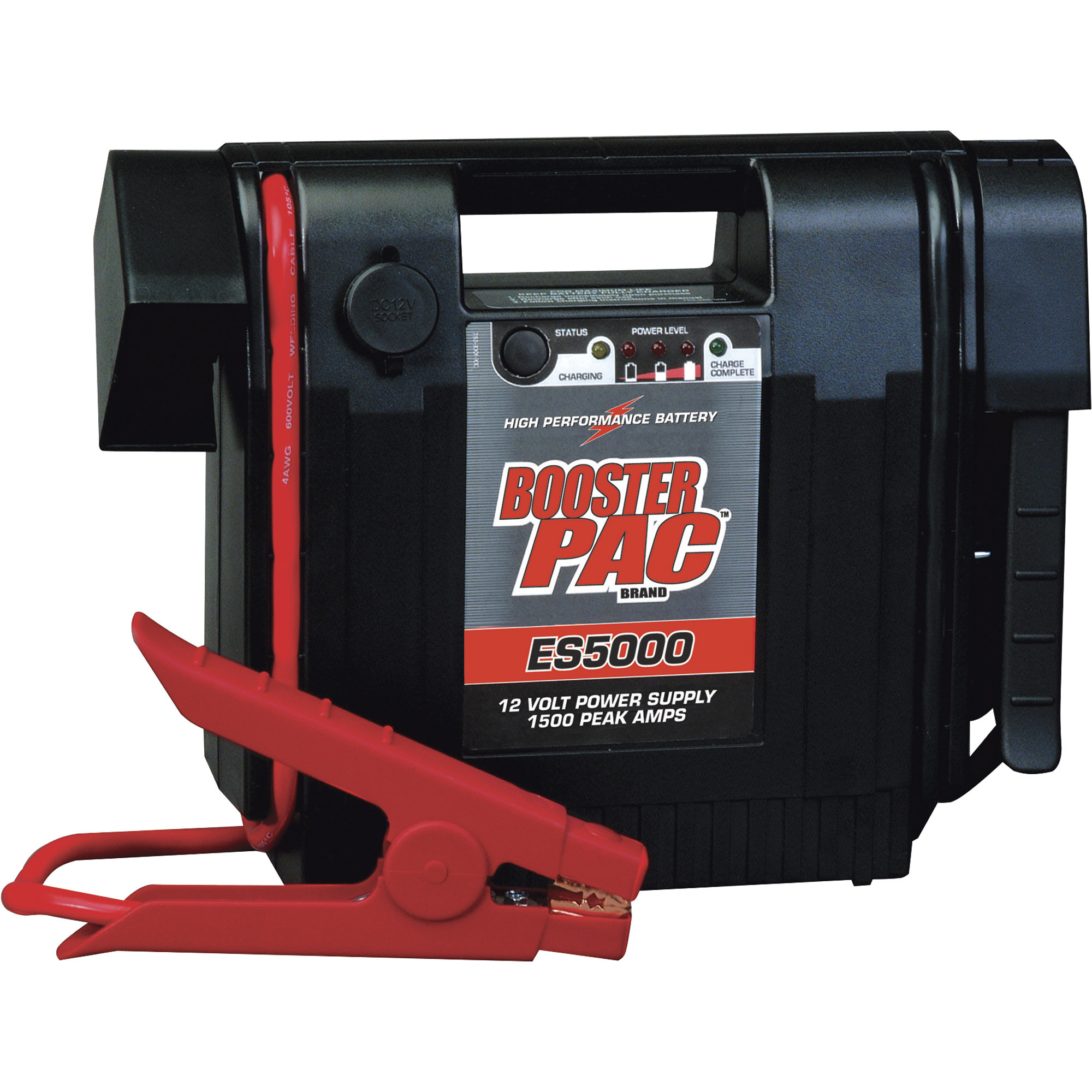 Booster PAC Industrial-Grade 12 Volt Jump Starter and Power Source â 1500 Peak Amps, Model ES5000