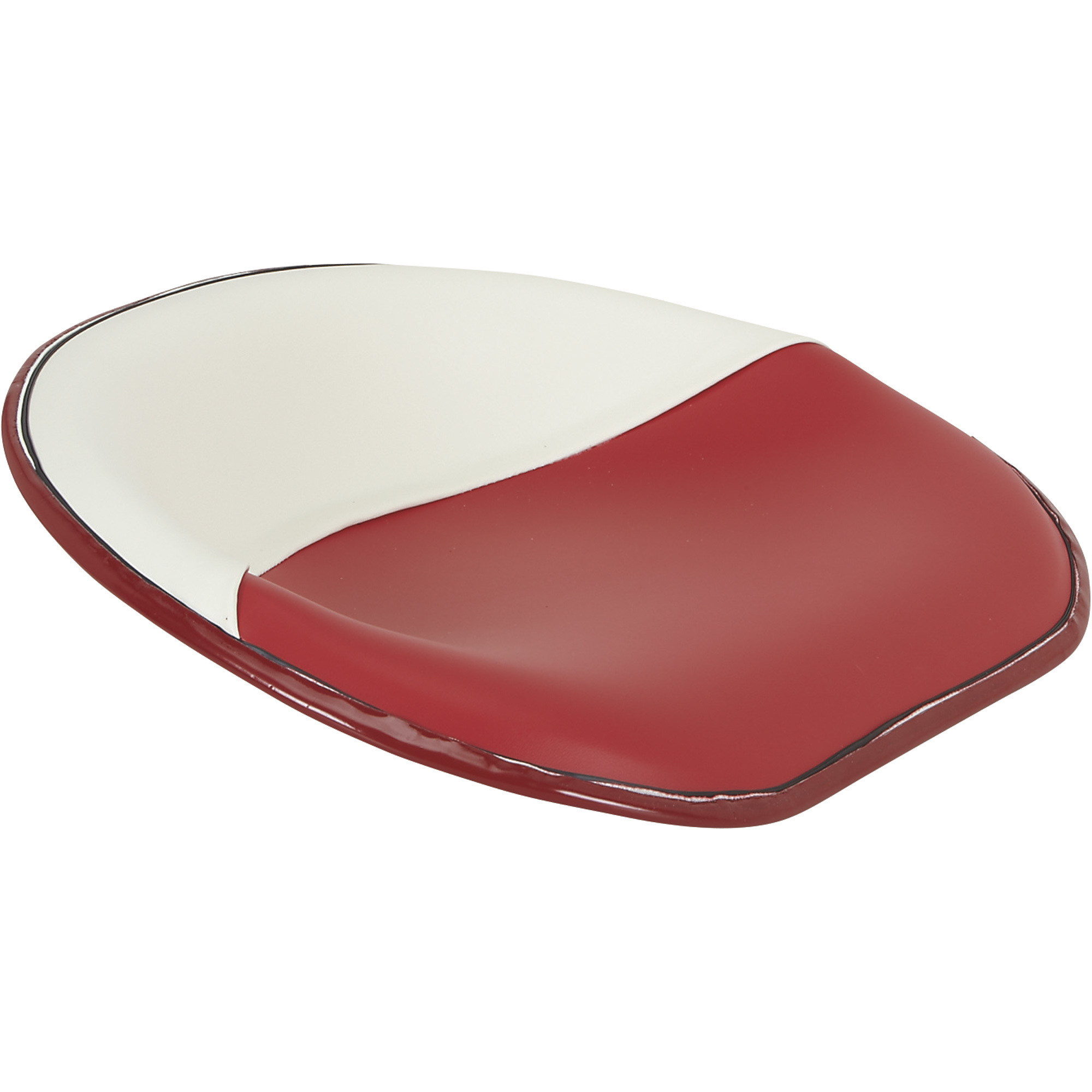 K & M Pan Seat for IH Tractors, Red and White, Model 7181