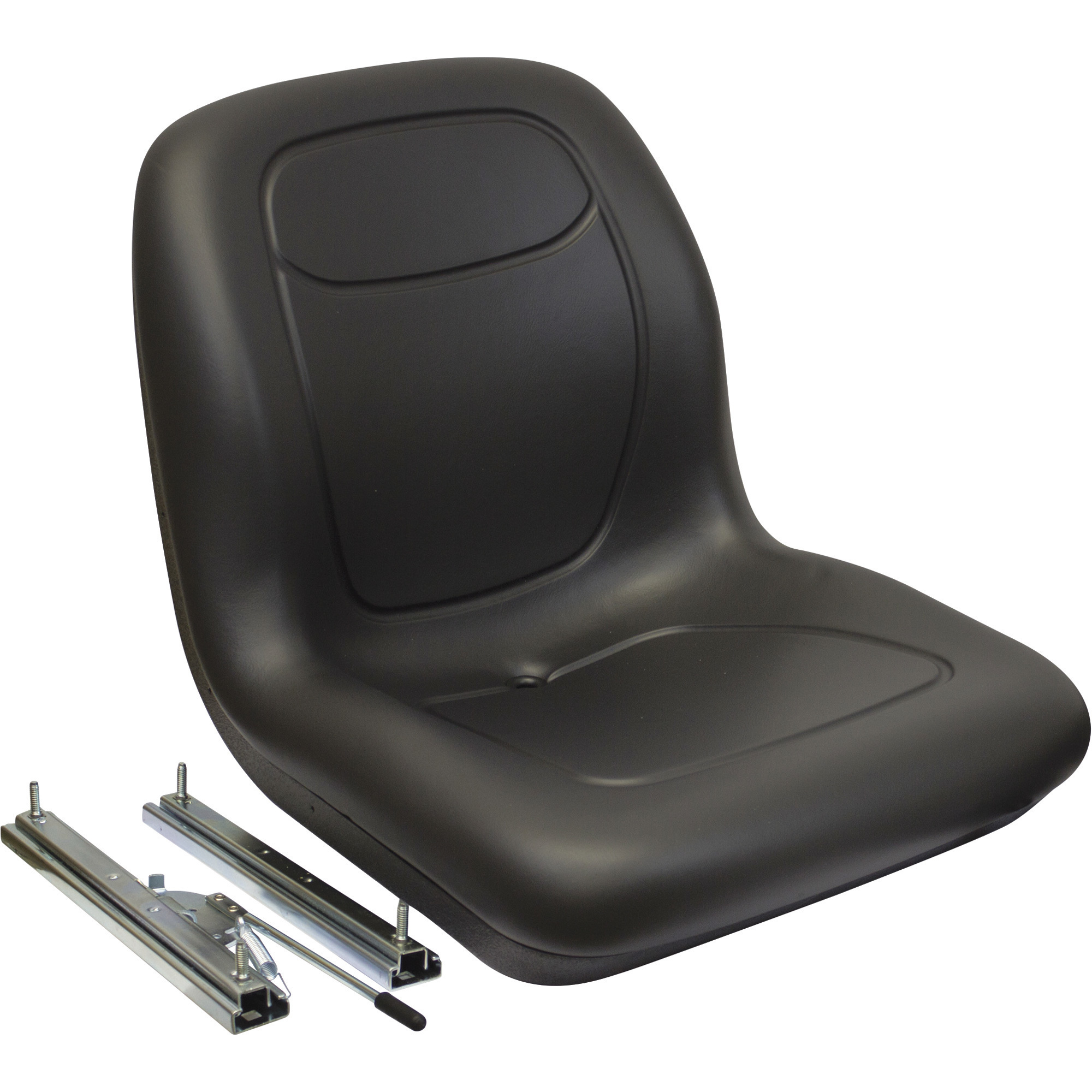 Milsco XB180 Seat with Slide Rails, Black, Model 6779