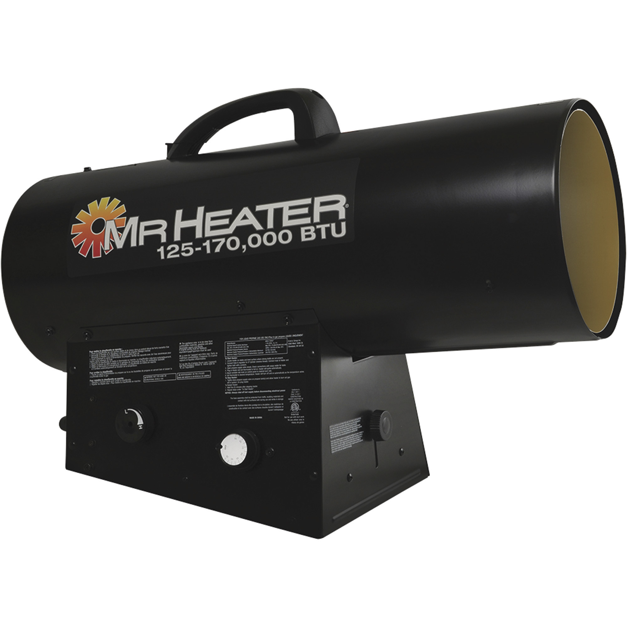 Mr. Heater Portable Propane Forced Air Heater with Quiet Burn Technology, 170,000 BTU, Model F271400