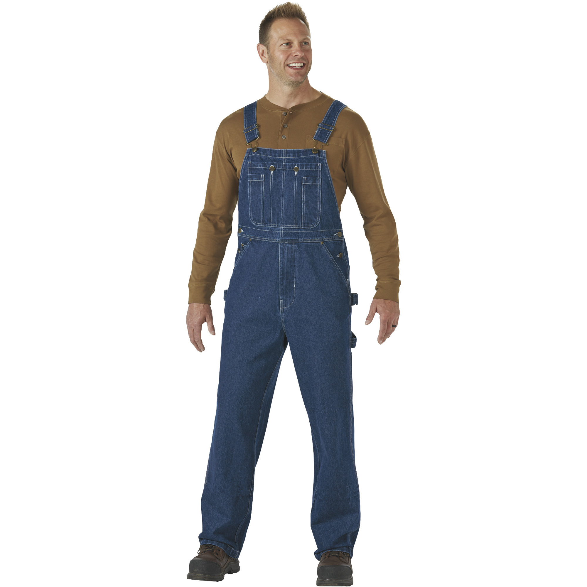 Gravel Gear Men's 12-Oz. Stonewashed Denim Bib Overalls - Size 32 x 30