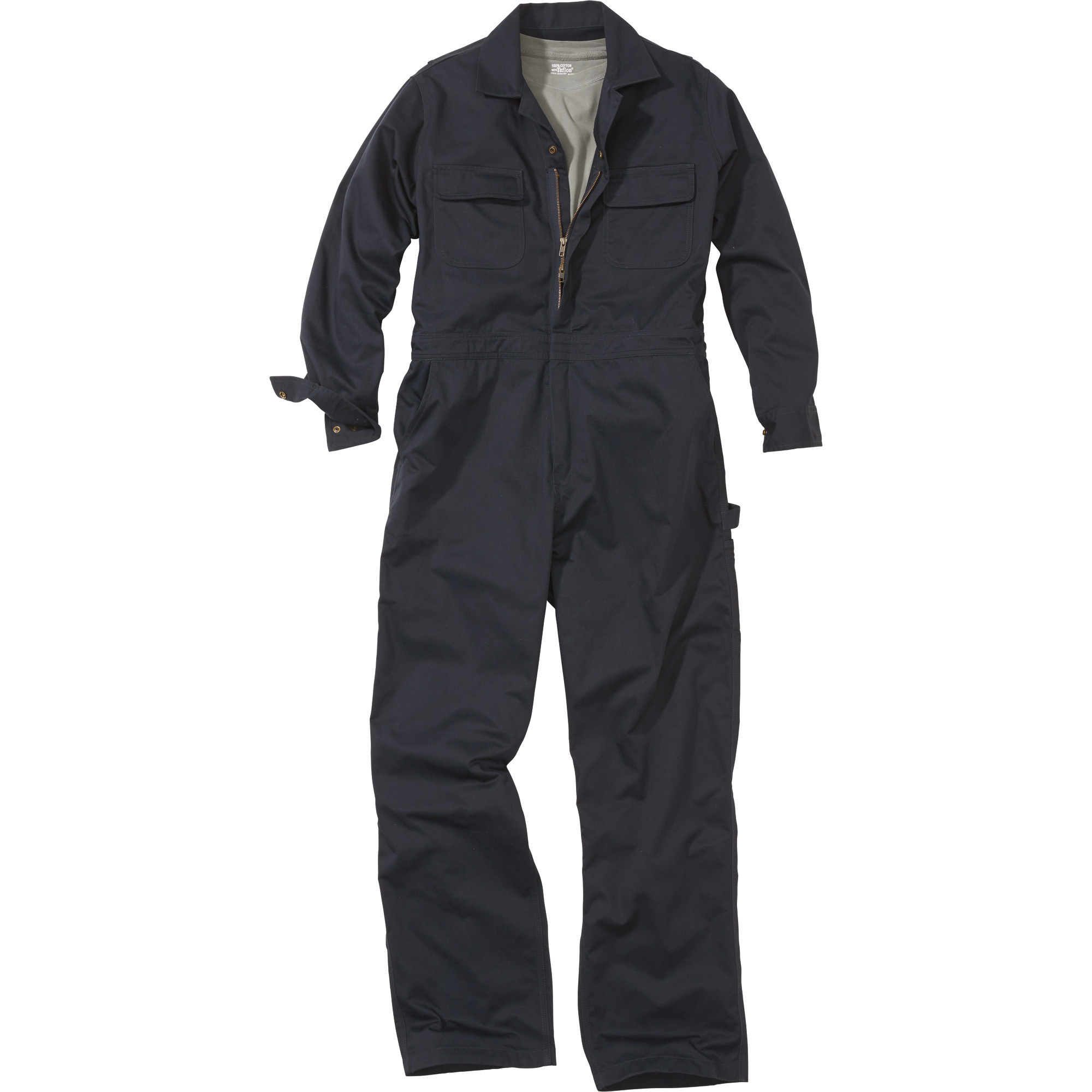 Gravel Gear Men's Premium Unlined Poly/Cotton Twill Coveralls with Teflon Fabric Protector â Navy, XL