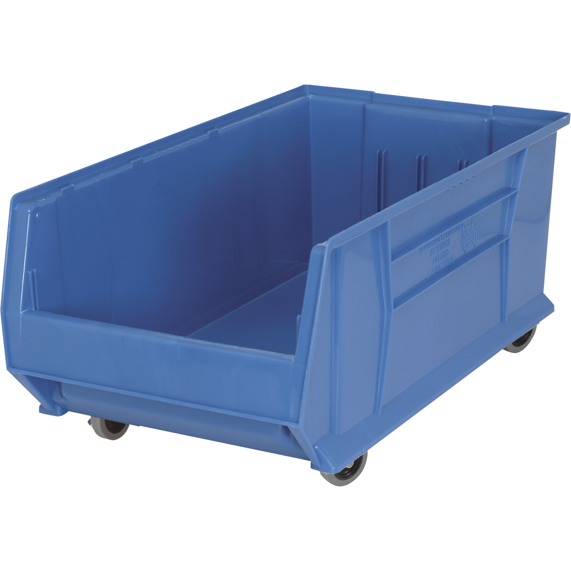 Quantum Storage 30Inch Mobile Hulk Container, 29 7/8Inch L x 16 1/2Inch W x 14Inch H Bin, Blue, Model QUS984MOBBL