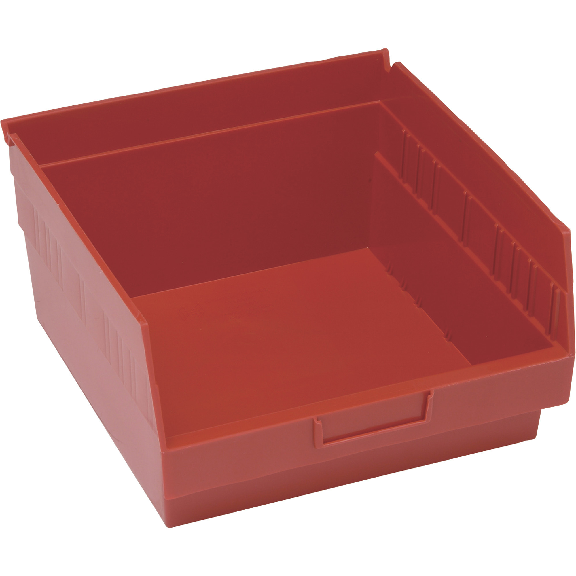 Quantum Storage Store-More 6Inch Shelf Bin, 11 5/8Inch L x 11 1/8Inch W x 6Inch H Size, Red, Carton of 8, Model QSB209RDCS