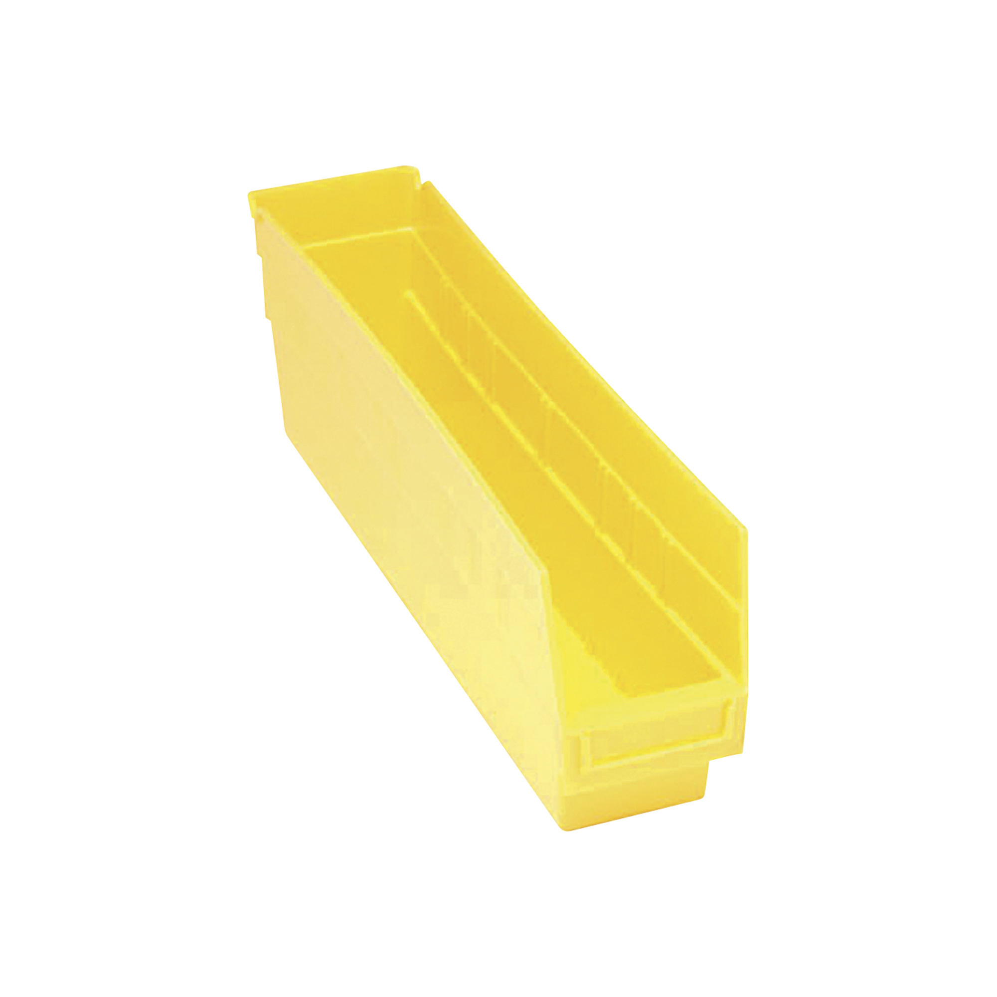 Quantum Storage Store-More 6Inch Shelf Bins, 17 7/8Inch L x 4 1/8Inch W x 6Inch H Size, Yellow, Carton of 20, Model QSB203YLCS