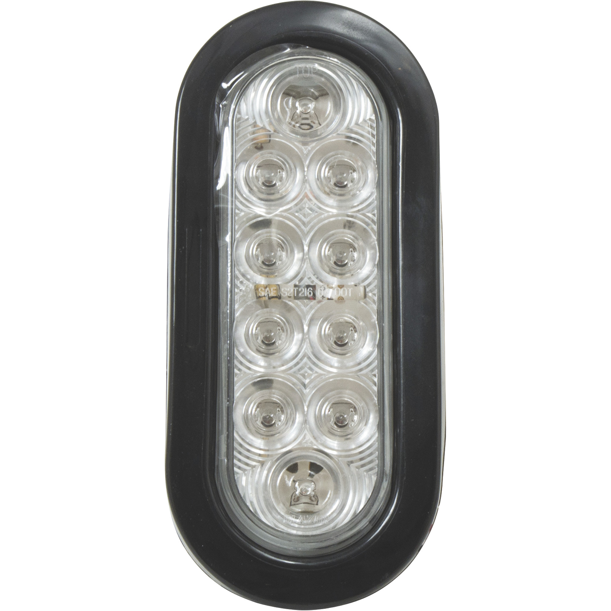 Hopkins Towing Solutions 6Inch Oval Stop/Tail/Turn LED Light, Red LEDs w/Clear Lens
