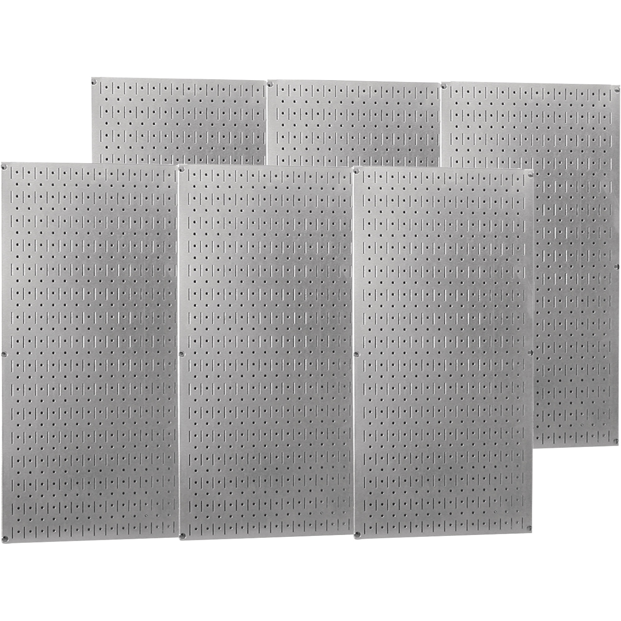 Wall Control Industrial Metal Pegboard â Galvanized Metal, Six 16Inch x 32Inch Panels, Model 35-P-3296GV