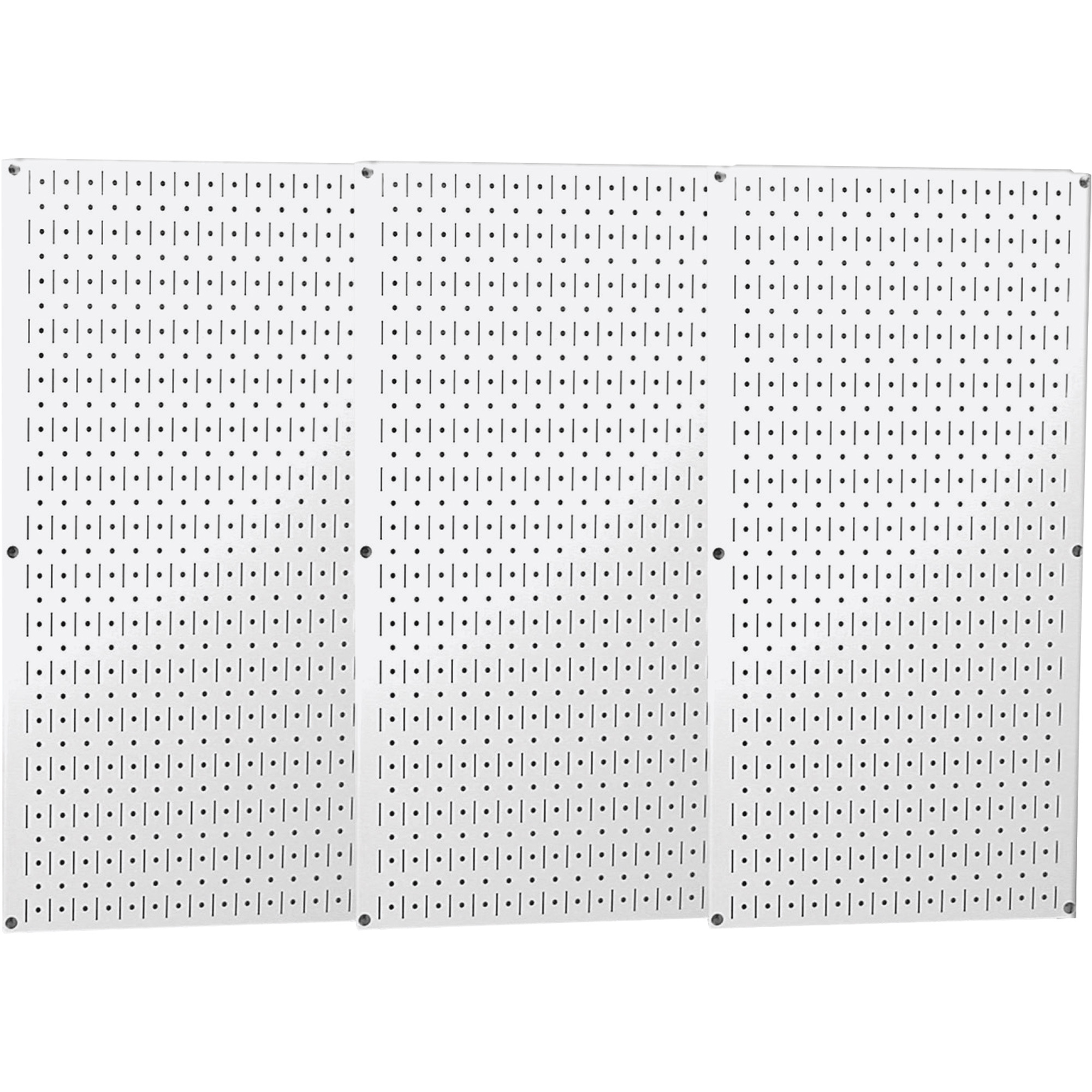 Wall Control Industrial Metal Pegboard â White, Three 16Inch x 32Inch Panels, Model 35-P-3248WH