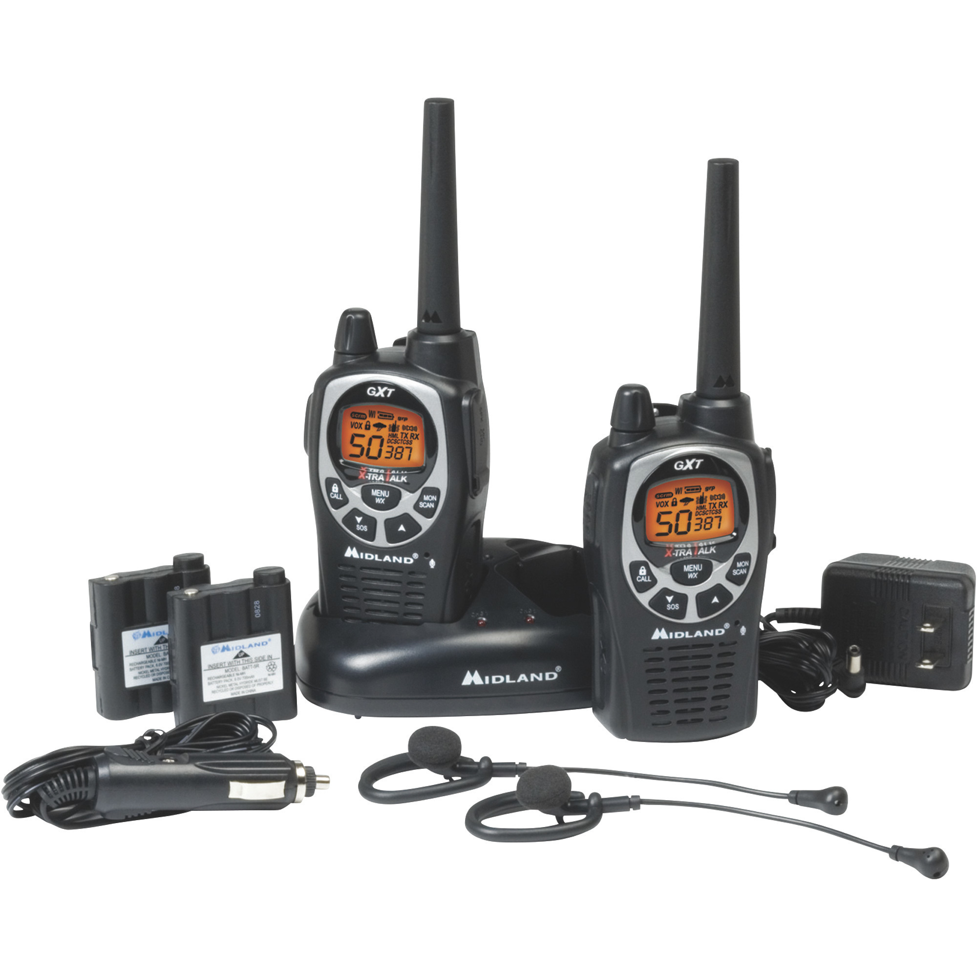 Midland Handheld GMRS Radios, Pair, 36-Mile Range, Waterproof, Model GXT1000VP4