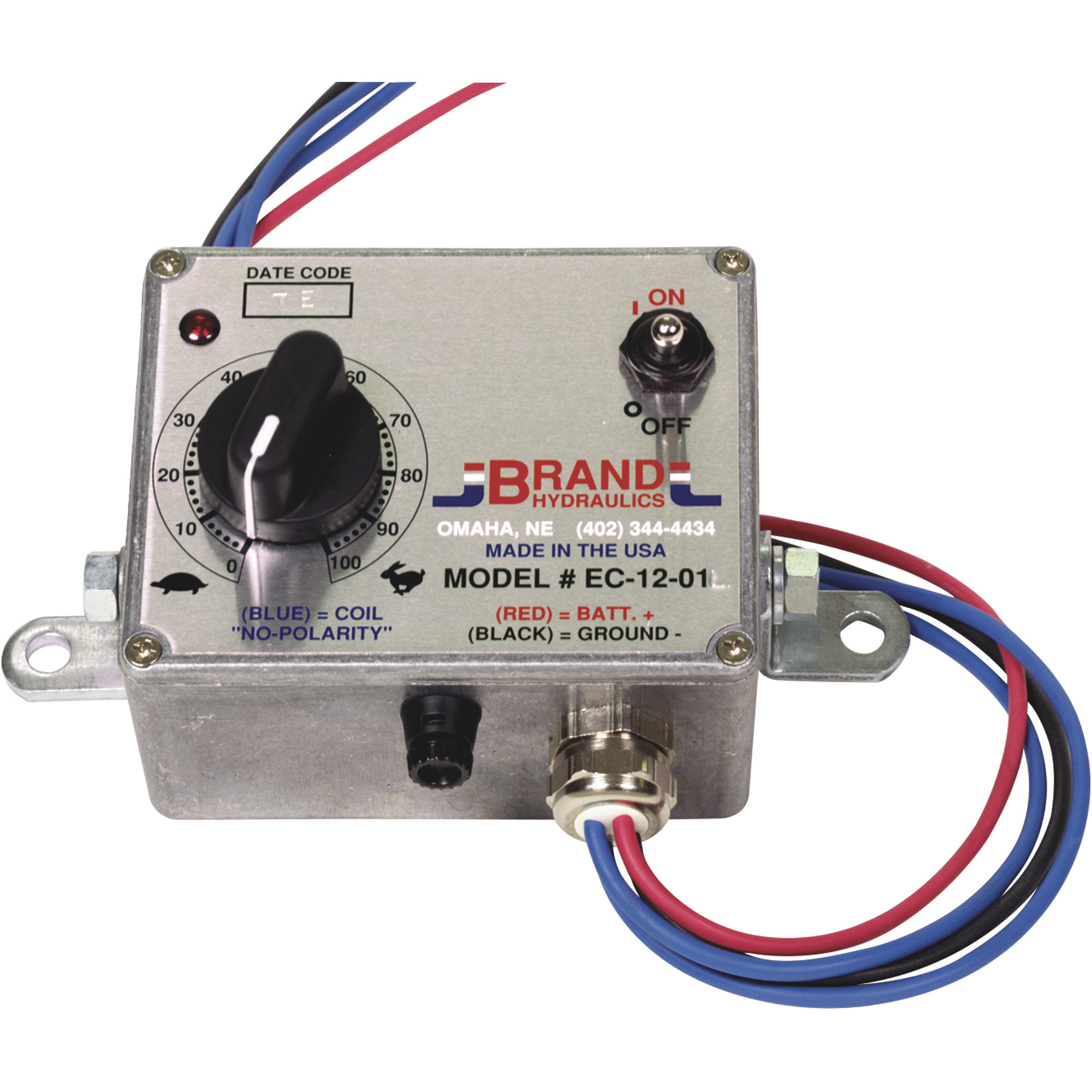 Brand Hydraulics 12 VDC Electronic Control Box, Model EC-12-01