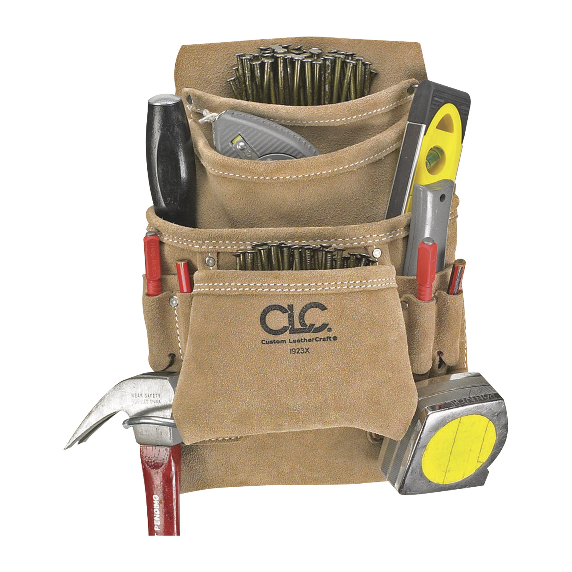 CLC 10-Pocket Carpenter's Nail & Tool Bag â 10 1/2Inch W x 3Inch D x 14 1/2Inch H, Model 1923X