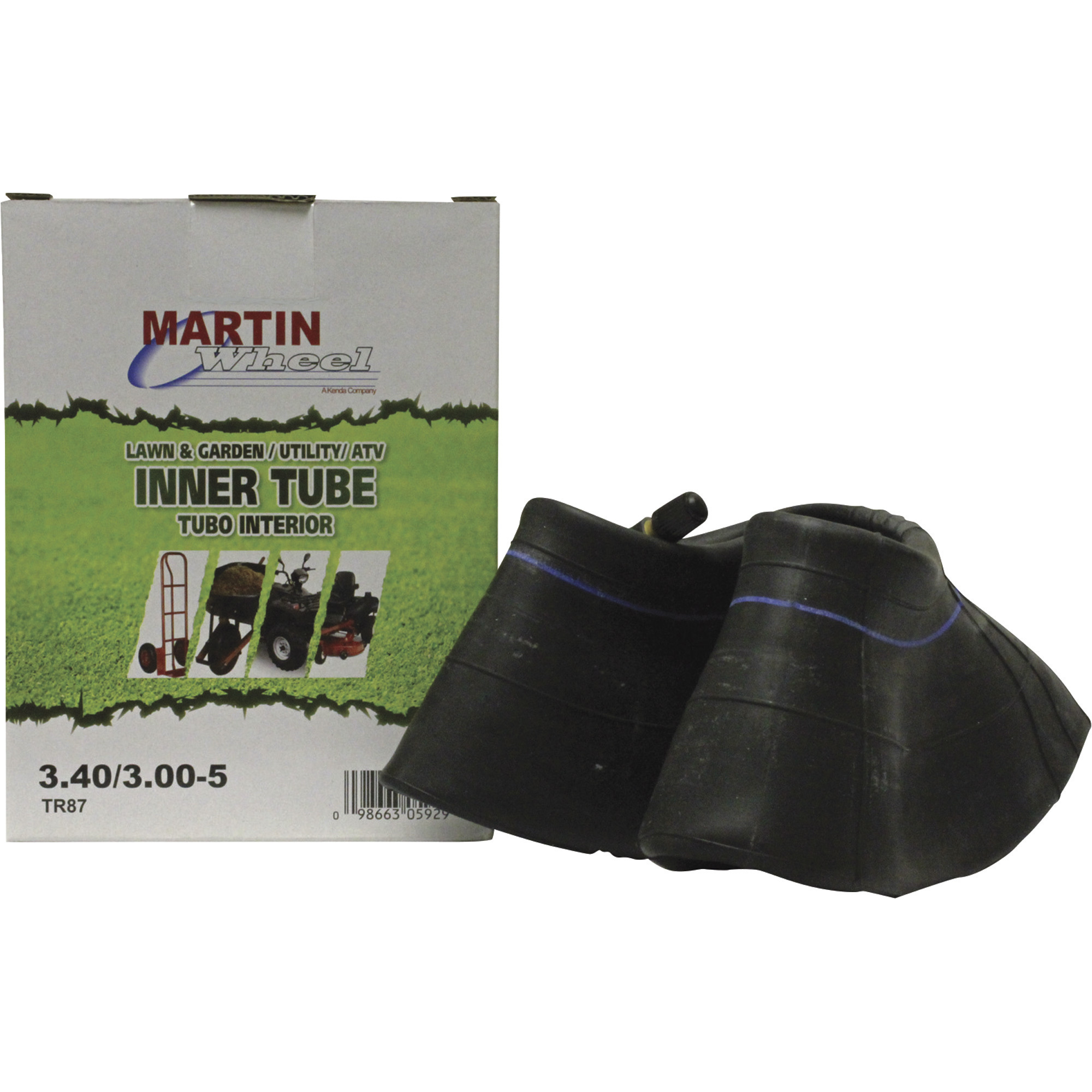 Martin Wheel Inner Tube â 340/300-5Inch, Bent Valve, Model T305K