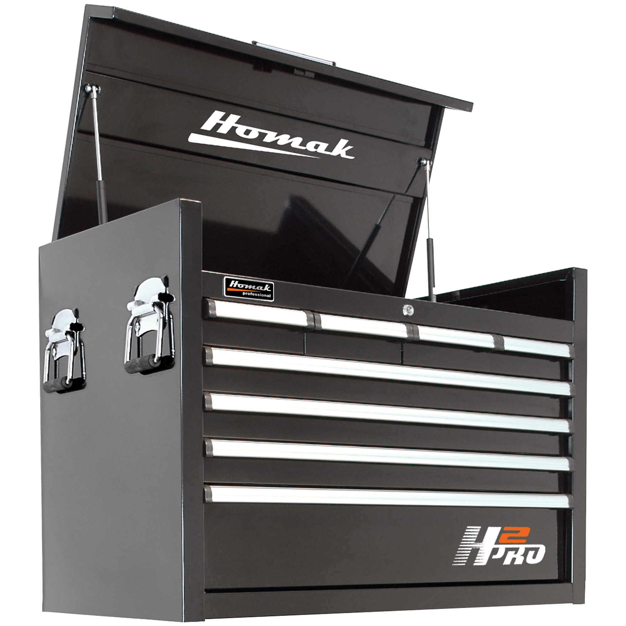 Homak H2PRO 36Inch 8-Drawer Top Tool Chest, Black, 35 1/4Inch W x 21 3/4Inch D x 24 1/2Inch H, Model BK02036081