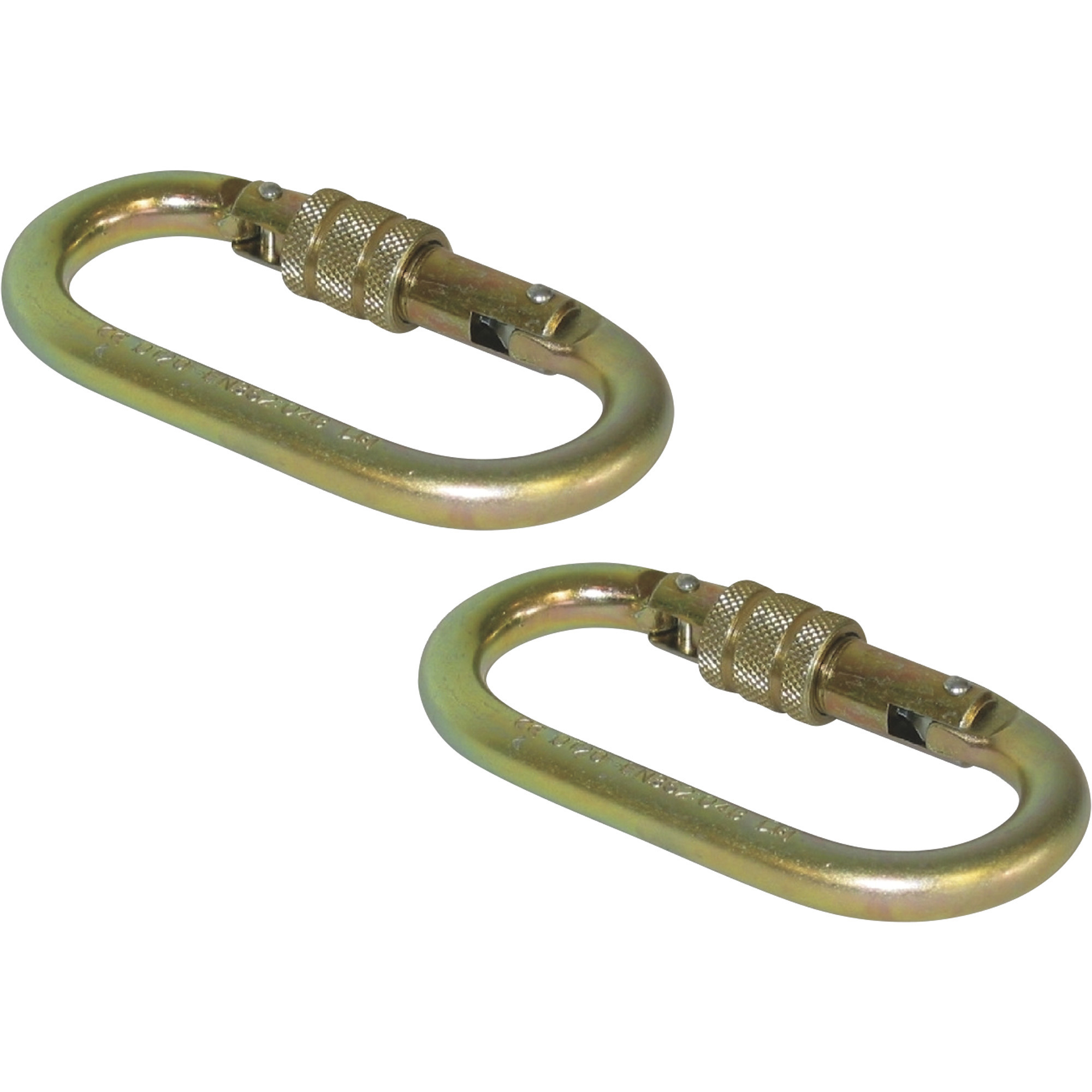 Portable Winch Steel Oval Locking Carabiner 2-Pack, 5000-Lb. Capacity, Model PCA-1276X2