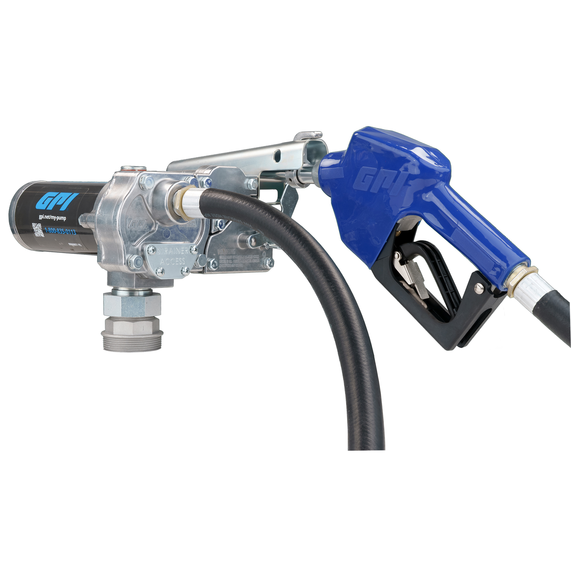 GPI 115V Fuel Transfer Pump, 12 GPM, Automatic Nozzle, Hose, Model M1115S-AU