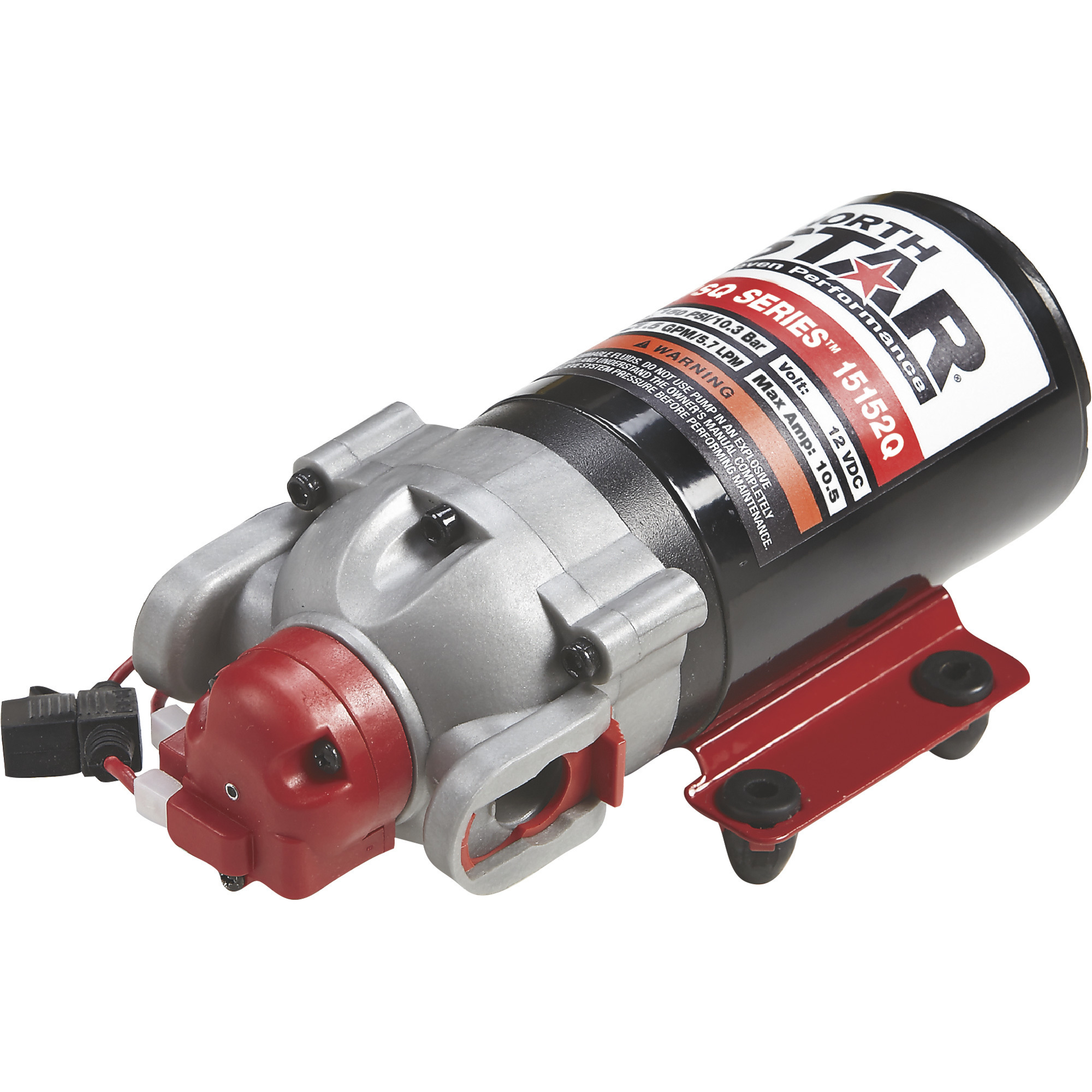 NorthStar 12 Volt High Pressure Sprayer Diaphragm Pump â 1.5 GPM, 150 PSI, Quick-Connect Ports