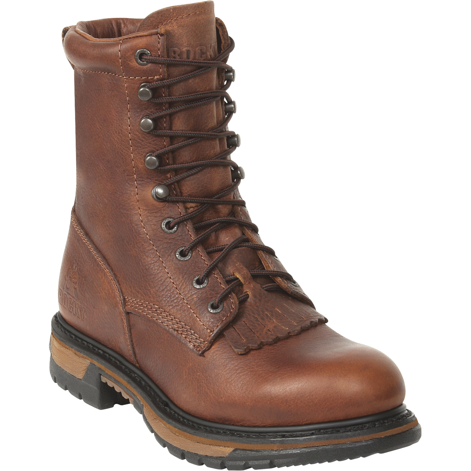 Rocky Men's Original Ride 8Inch EH Waterproof Western Lacer Boot - Tan, Size 11, Model 2723