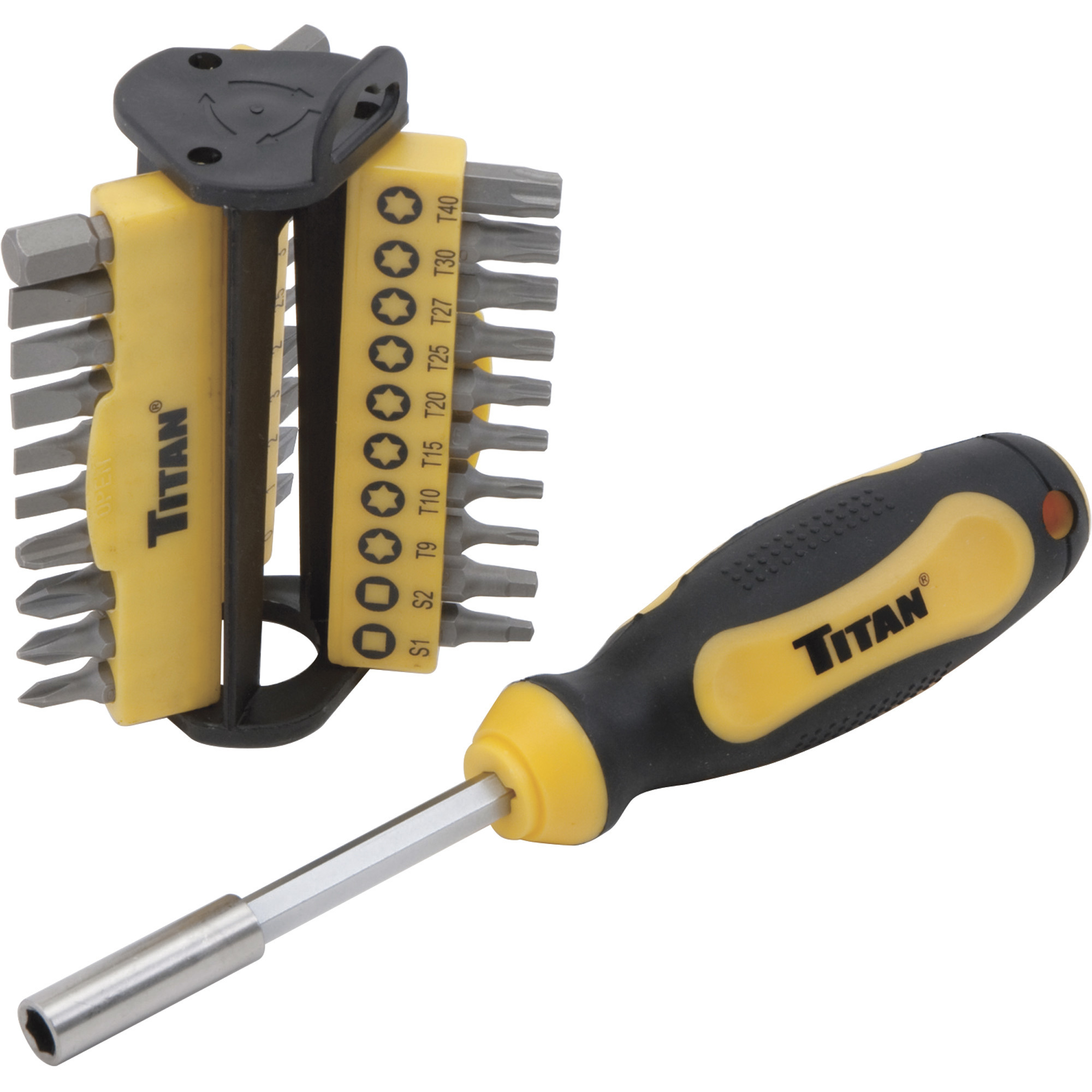 Titan Bit Driver and Bit Set, 31-Piece, Model 16068