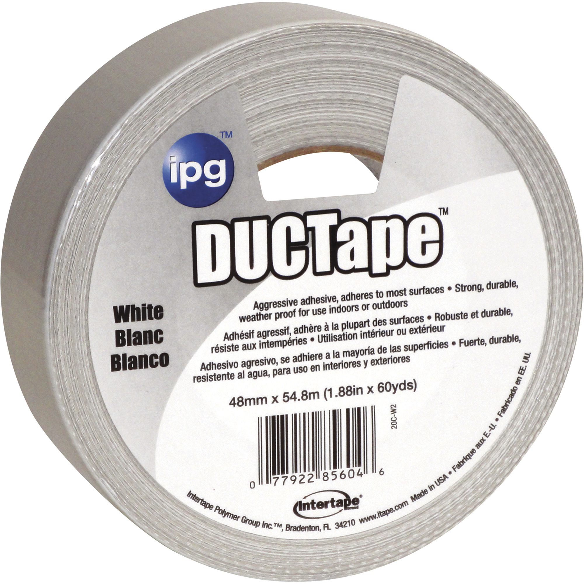IPG DucTape â 1.88Inch W x 60 Yards, White, Model 91364
