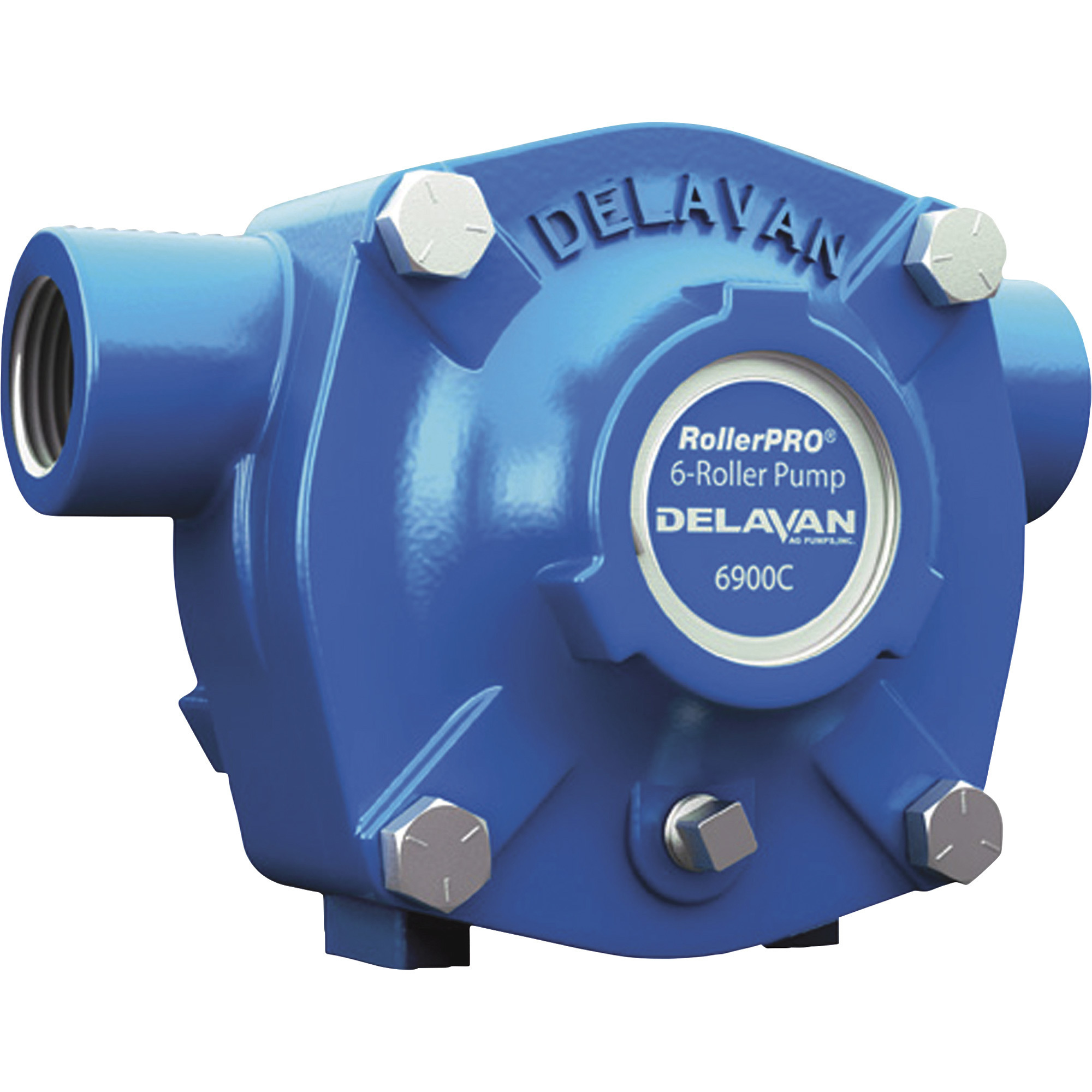 Delavan Cast Iron 6-Roller Pump â 22.8 GPM, 150 PSI, 1,200 RPM Model 6900C