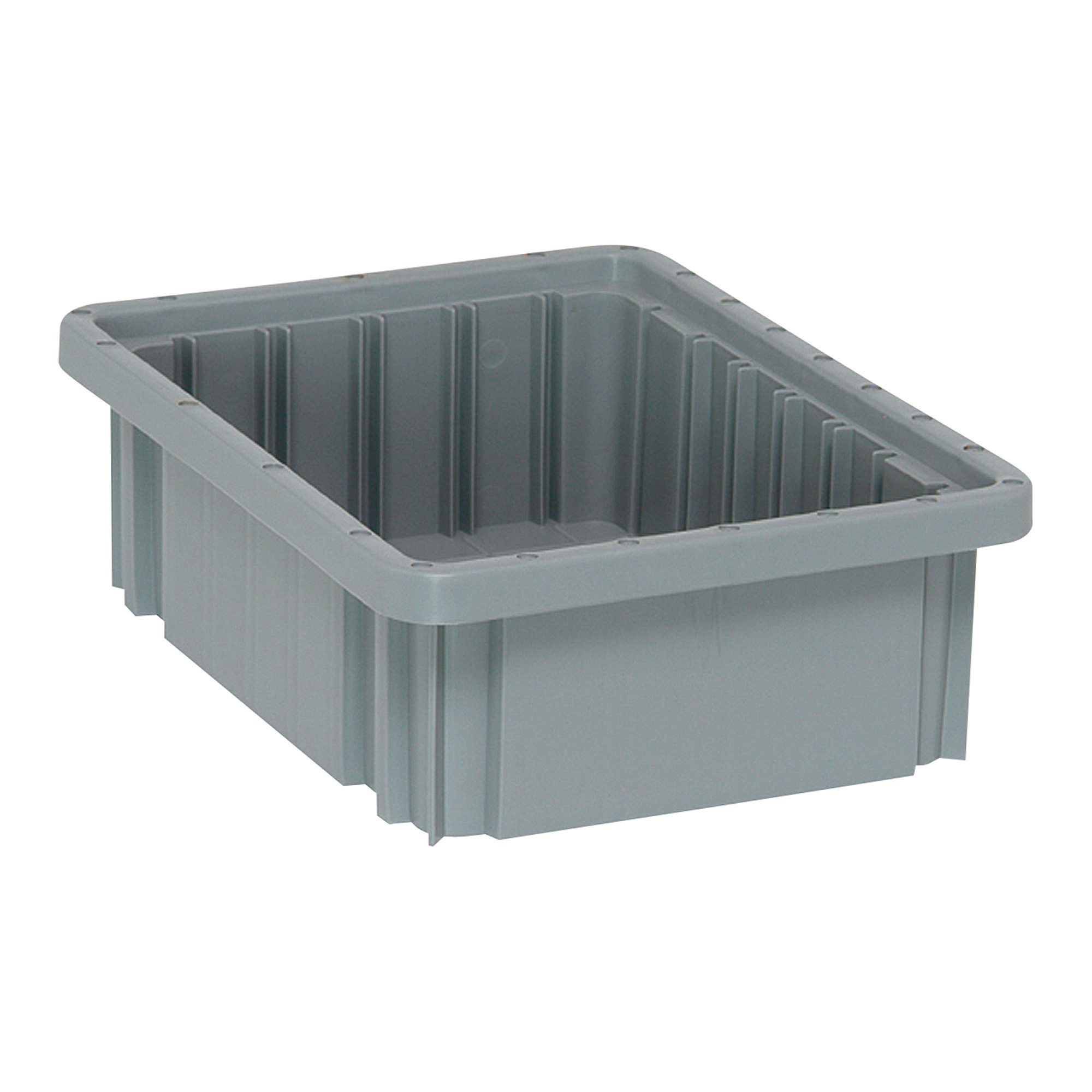 Quantum Storage Dividable Grid Container, 20-Pack, 10 7/8Inch L x 8 1/4Inch W x 3 1/2Inch H, Gray, Model DG91035GY