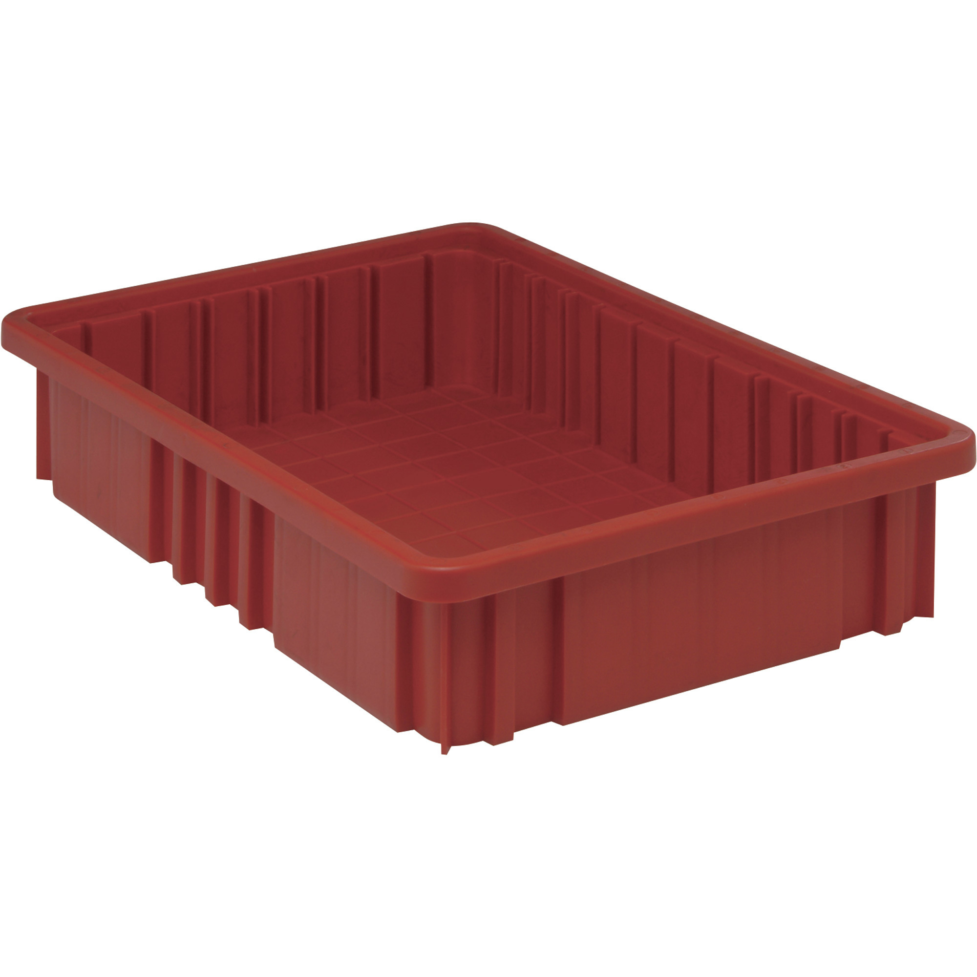 Quantum Storage Dividable Grid Container, 12-Pack, 16 1/2Inch L x 10 7/8Inch W x 3 1/2Inch H, Red, Model DG92035RD