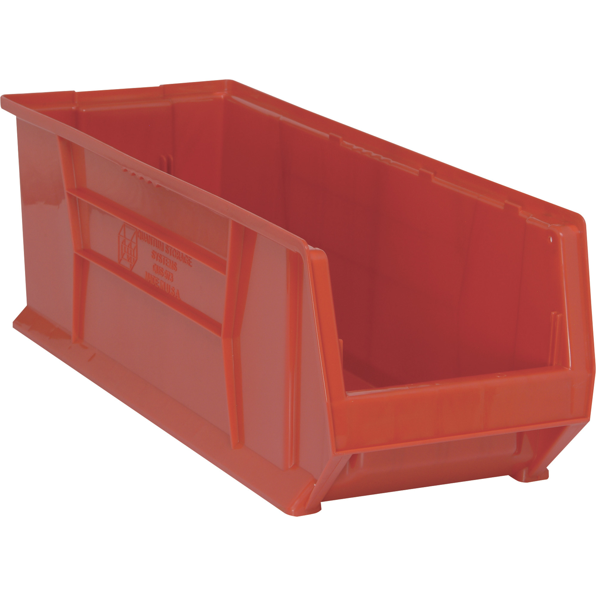 Quantum Storage Hulk Bins, 4-Pack, 29 7/8Inch L x 11Inch W x 10Inch H, Red, Model QUS973RDCS